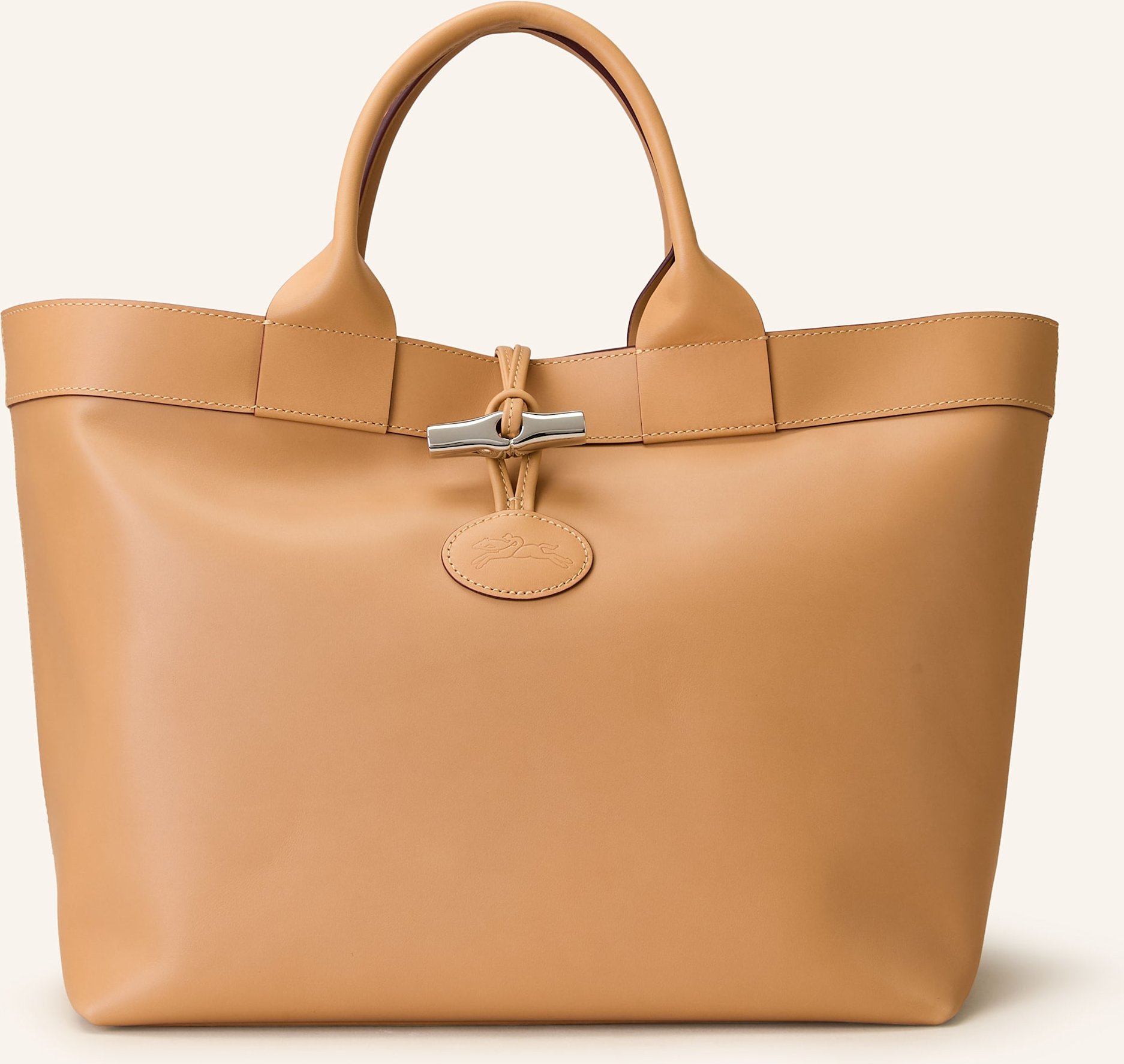 Thumbnail - Longchamp Shopper Le Roseau Large beige