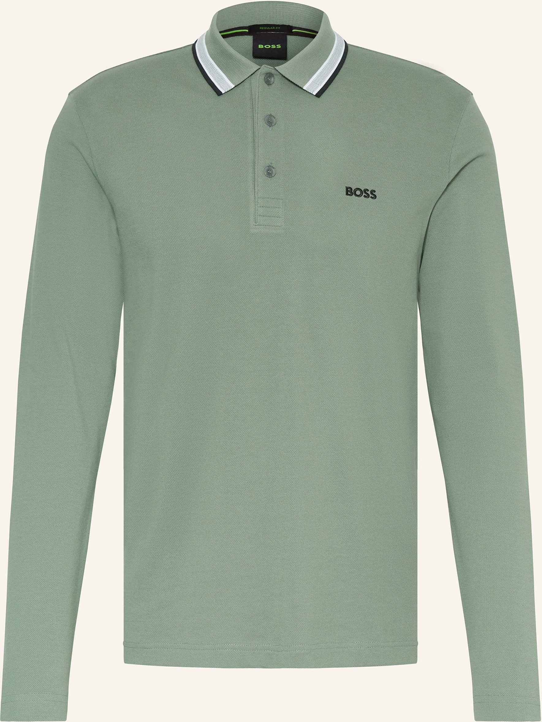 Boss Piqué-Poloshirt Plisy Regular Fit gruen