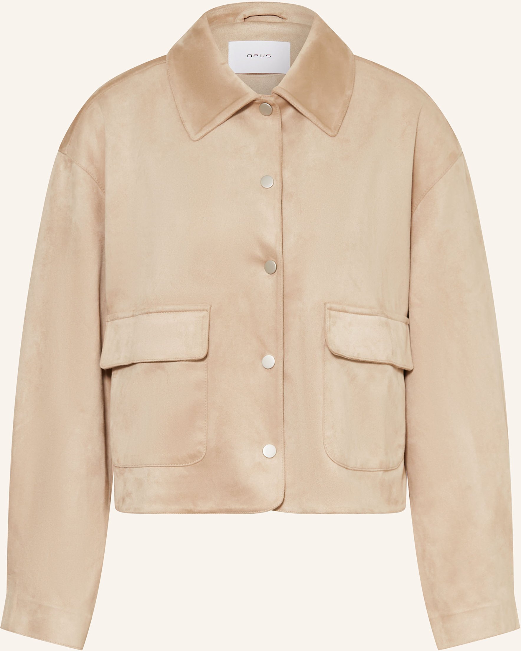 Opus Overjacket Jelis In Lederoptik beige