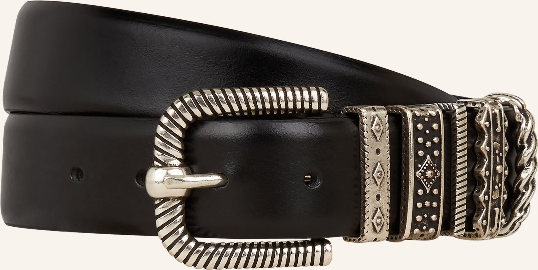 Ba&Sh Ledergürtel Berkane schwarz