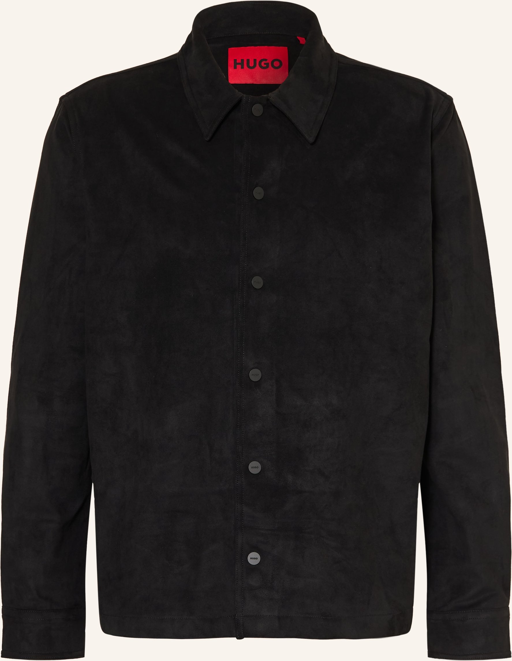 Hugo Overjacket Enaso In Lederoptik schwarz