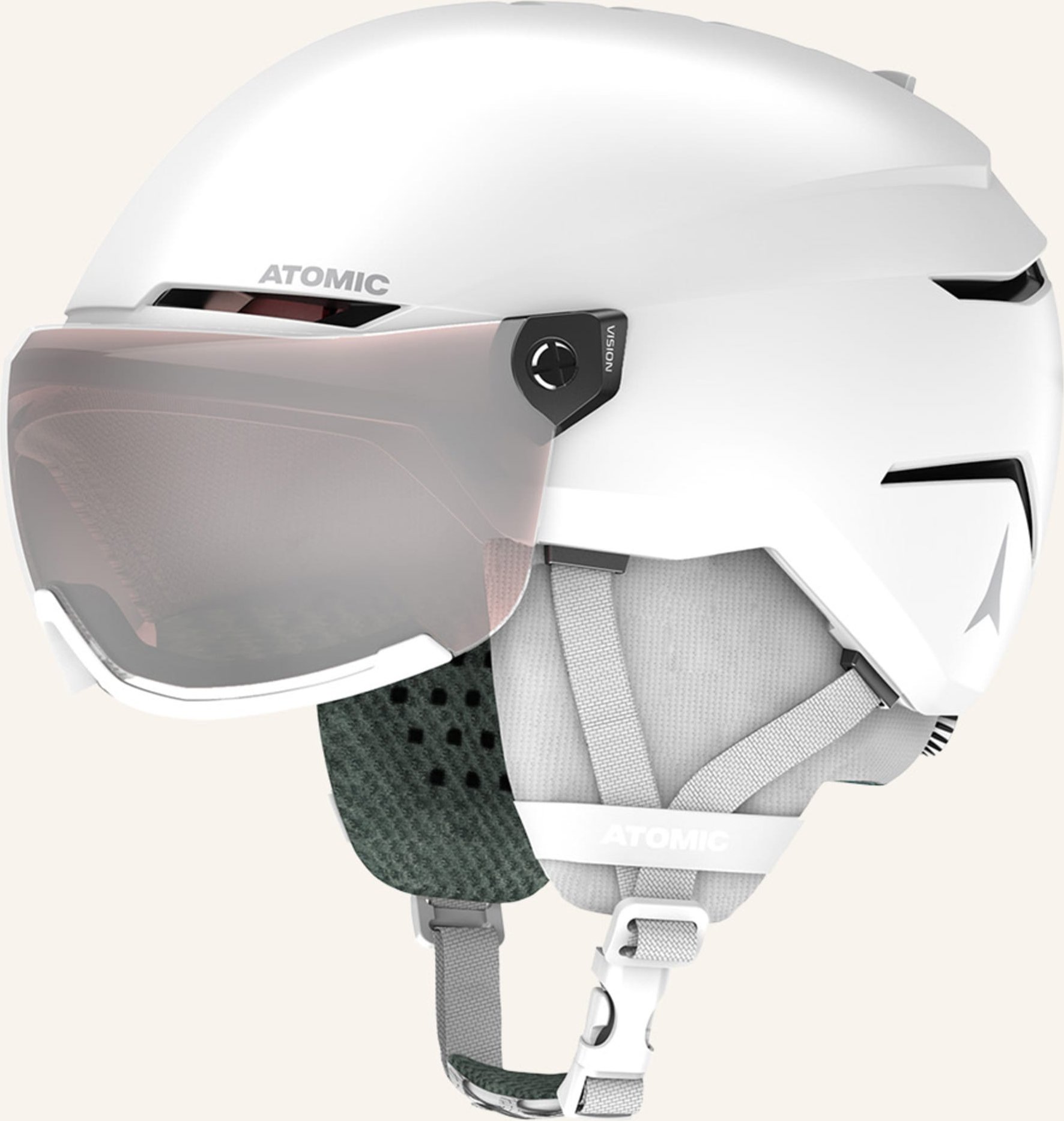 Atomic Skihelm Savor Visor weiss