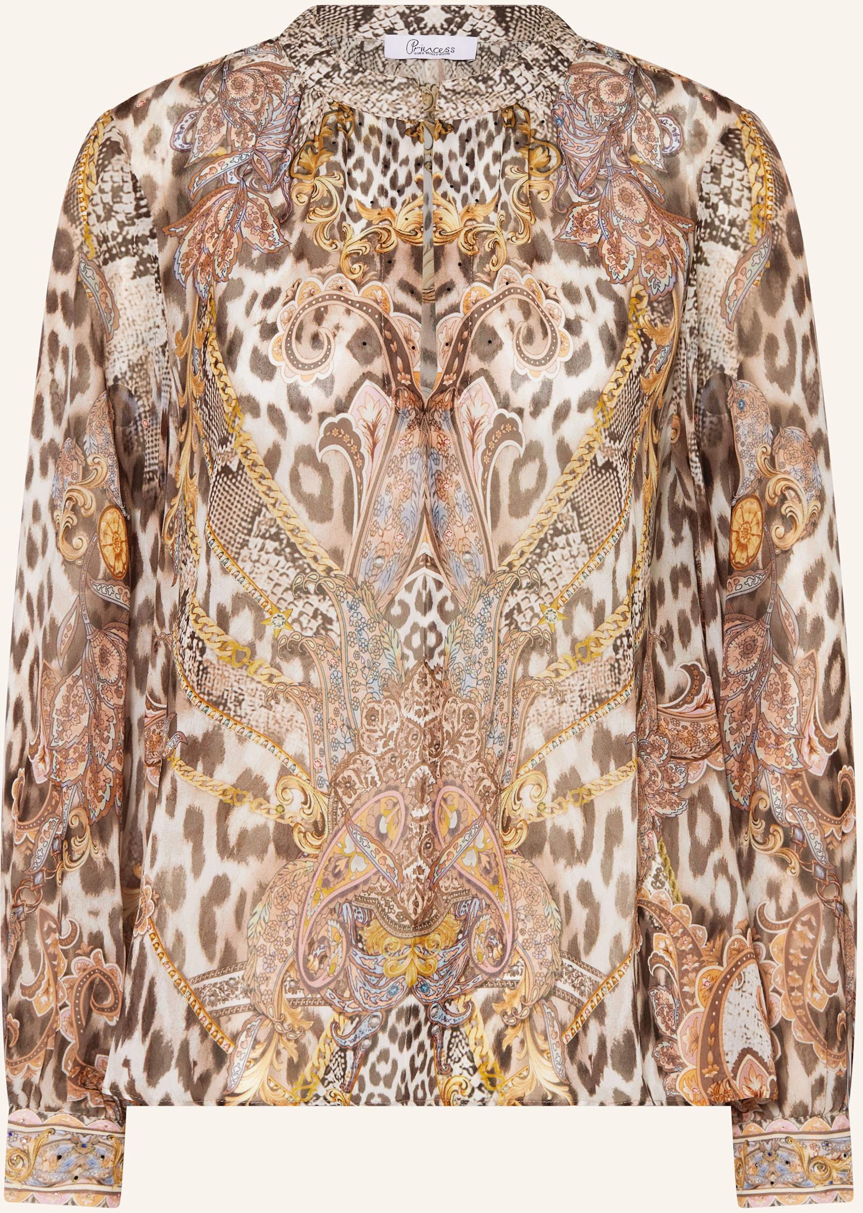 Princess Goes Hollywood Seidenbluse Mit Schmucksteinen braun