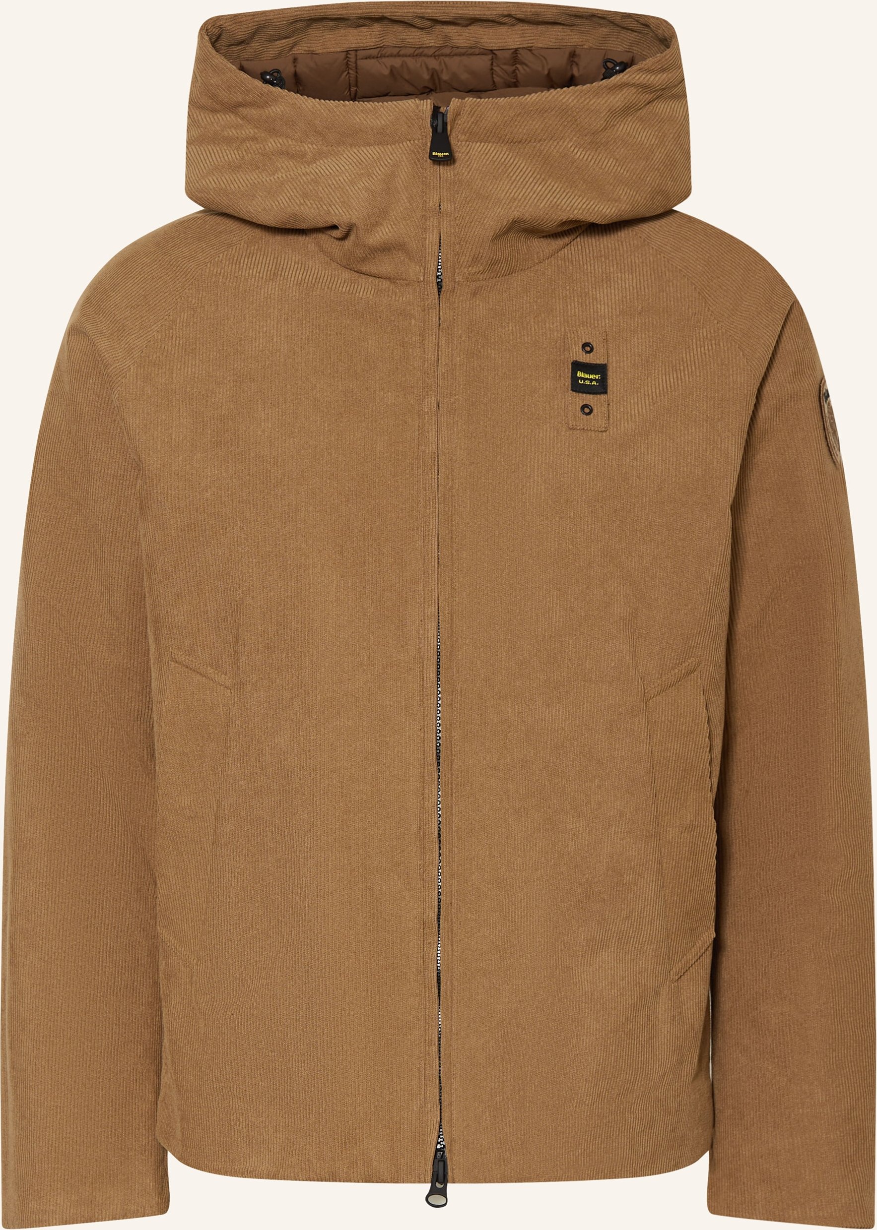 Blauer Cordjacke Hatch braun