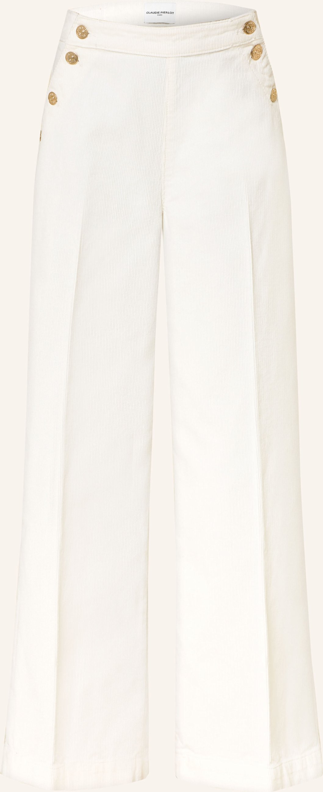 Thumbnail - Claudie Pierlot Marlenehose Aus Cord weiss