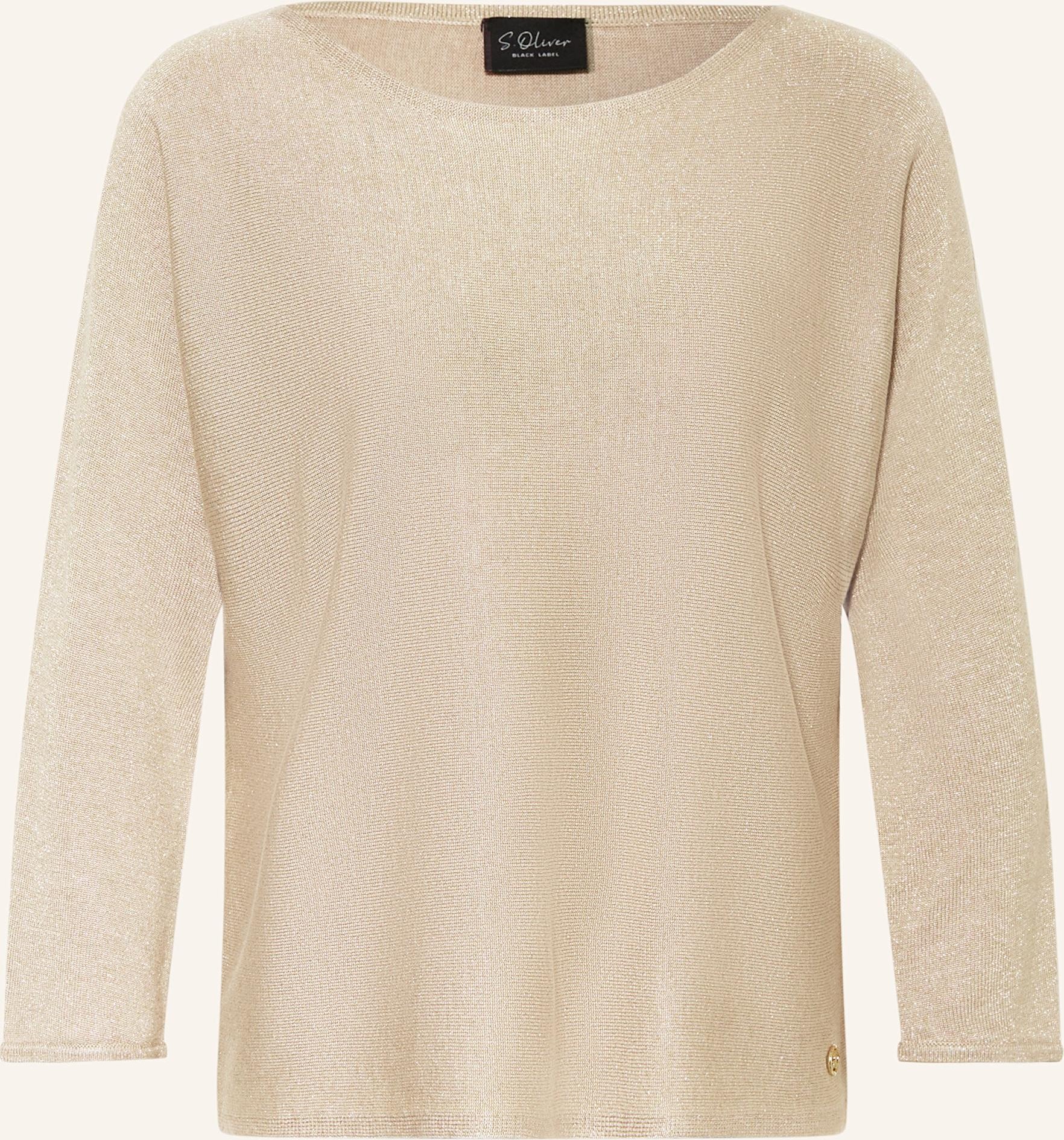S.Oliver Black Label Pullover Mit Glitzergarn gold