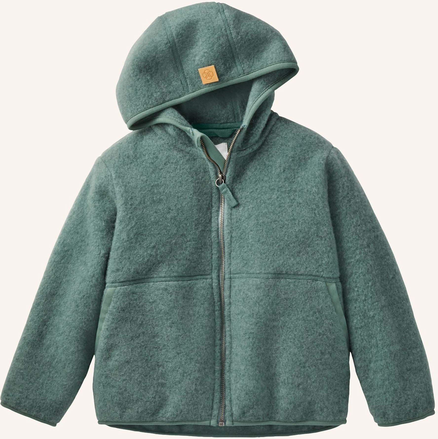 Hessnatur Wollfleece Jacke gruen