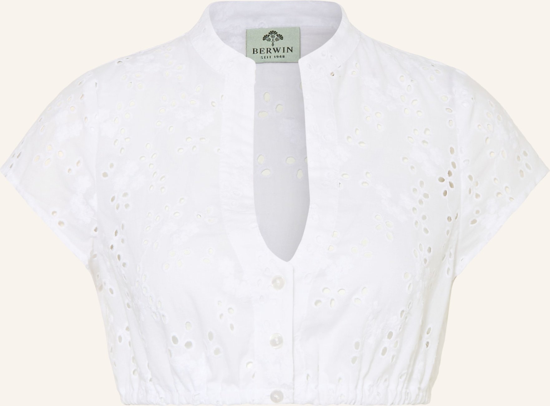 Berwin & Wolff Dirndlbluse Aus Lochspitze weiss