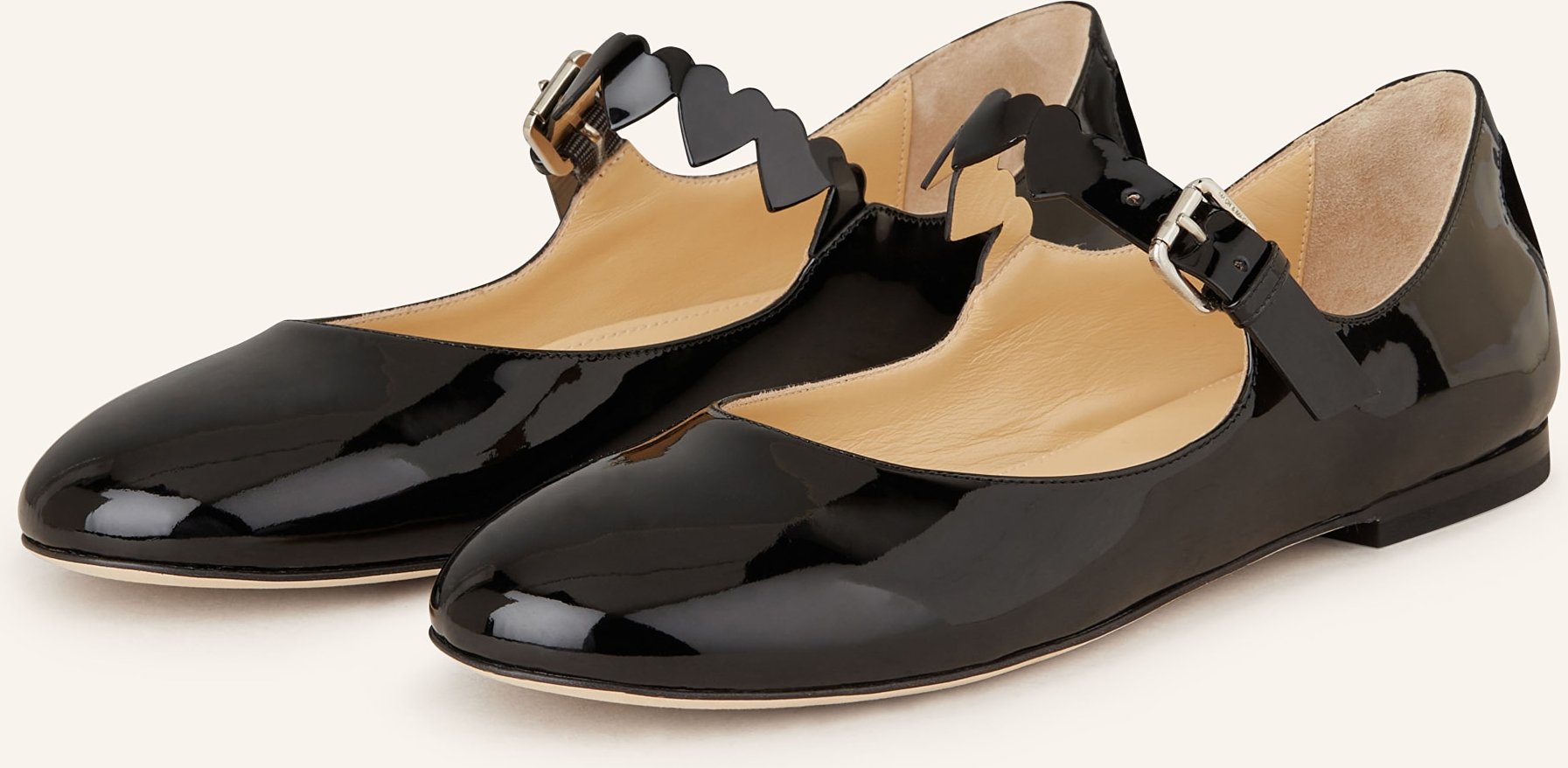 Mach & Mach Mary-Jane-Ballerinas schwarz