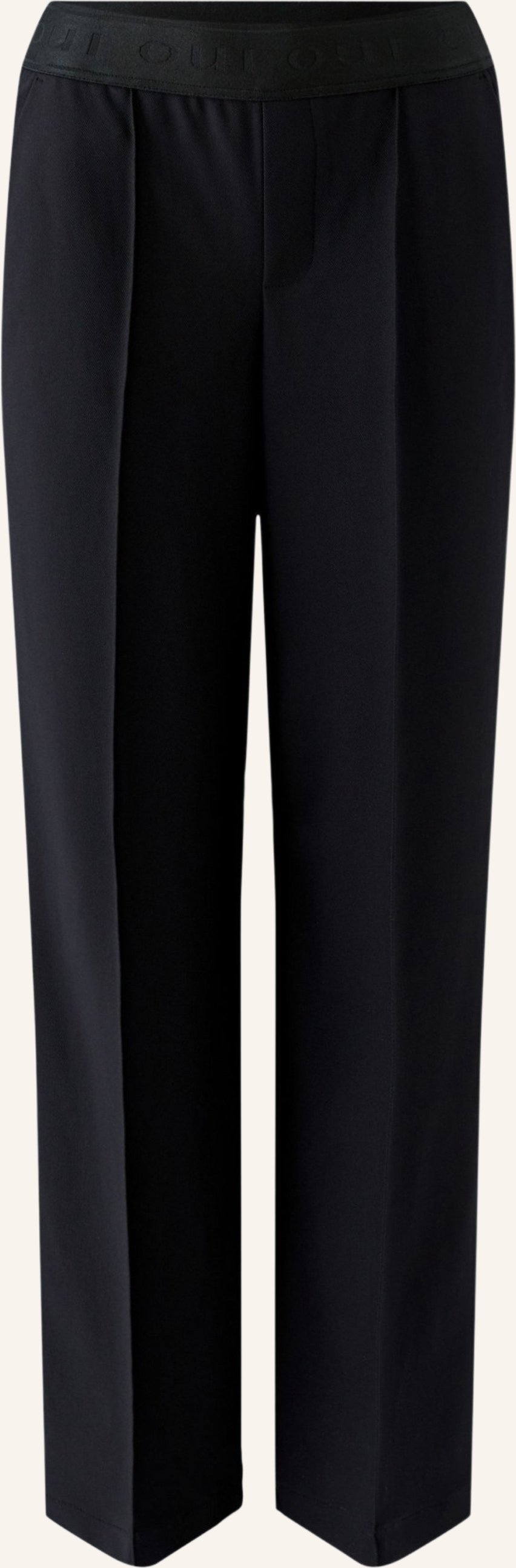 Oui Hose Lacy schwarz