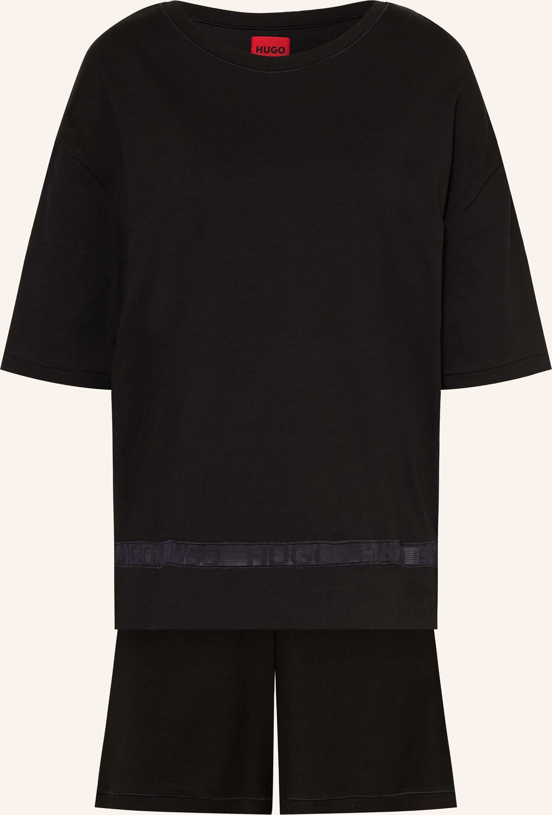 Hugo Shorty-Schlafanzug schwarz