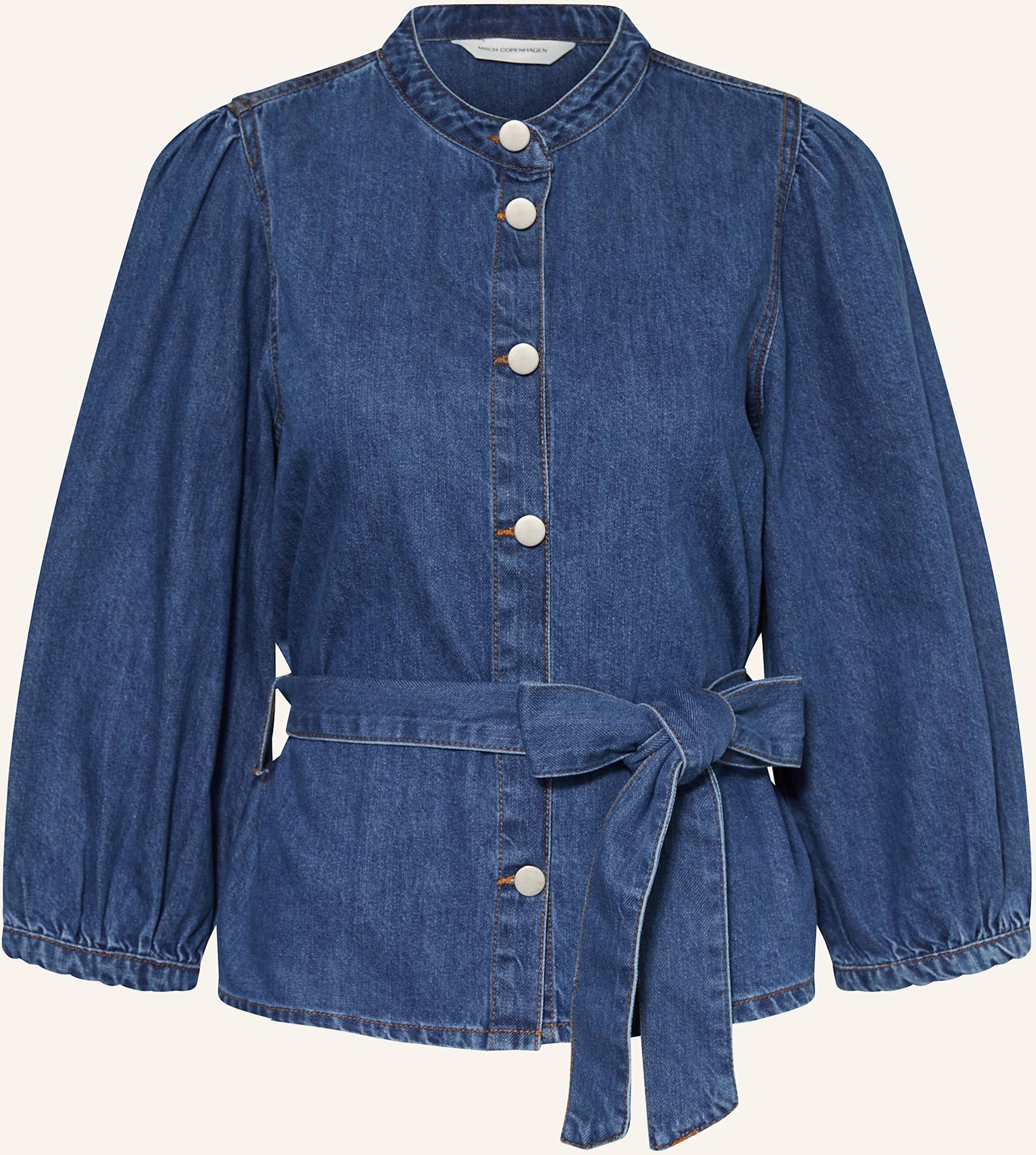 Msch Copenhagen Jeansbluse Mschrylan Elena Mit 3/4-Arm blau