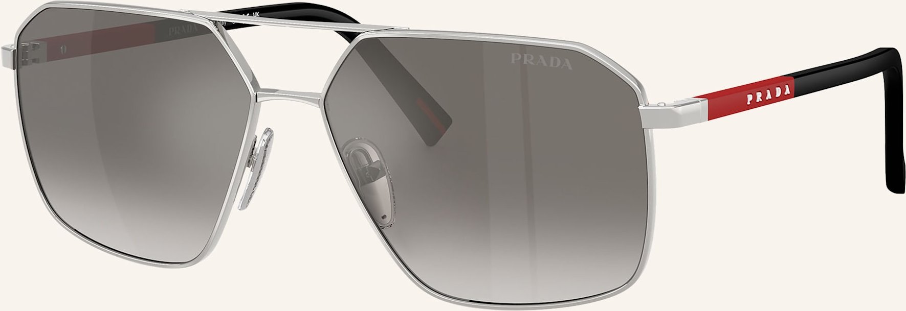Prada Linea Rossa Sonnenbrille Ps a505 silber