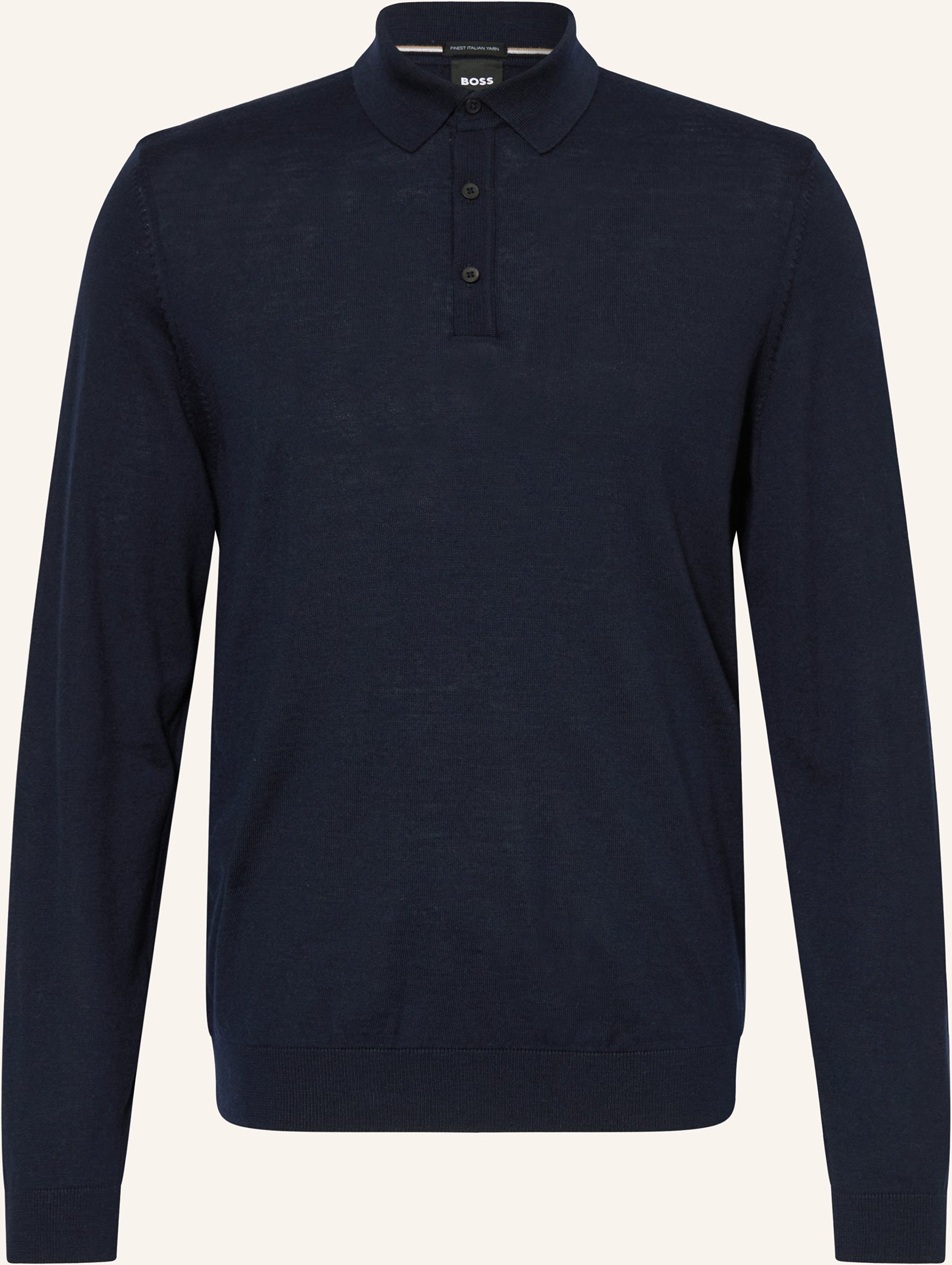 Boss Strick-Poloshirt Lancione blau