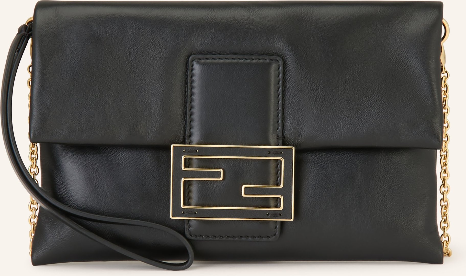 Fendi Clutch Mamma Baguette schwarz