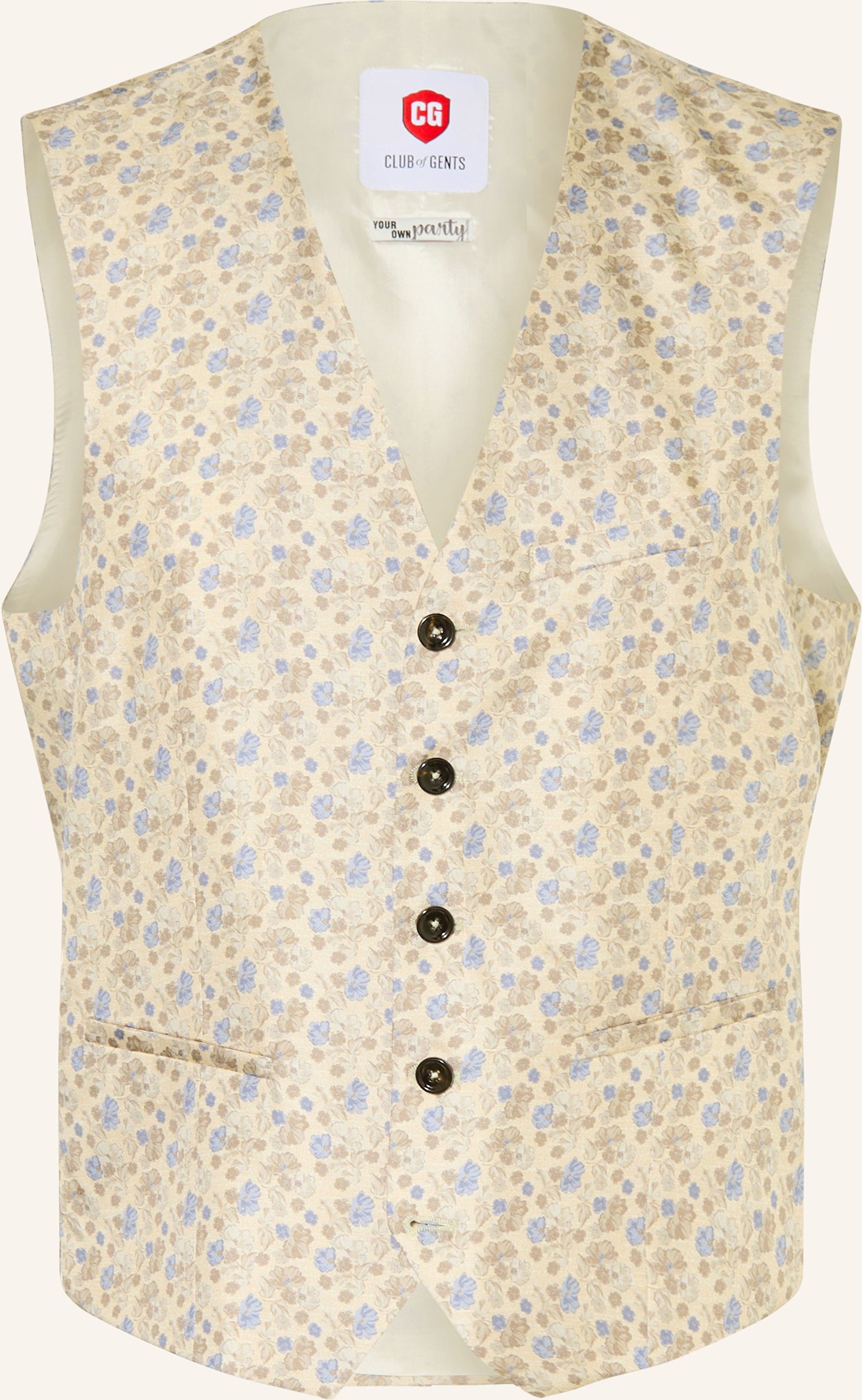 Cg - Club Of Gents Anzugweste Cg Plum Slim Fit blau