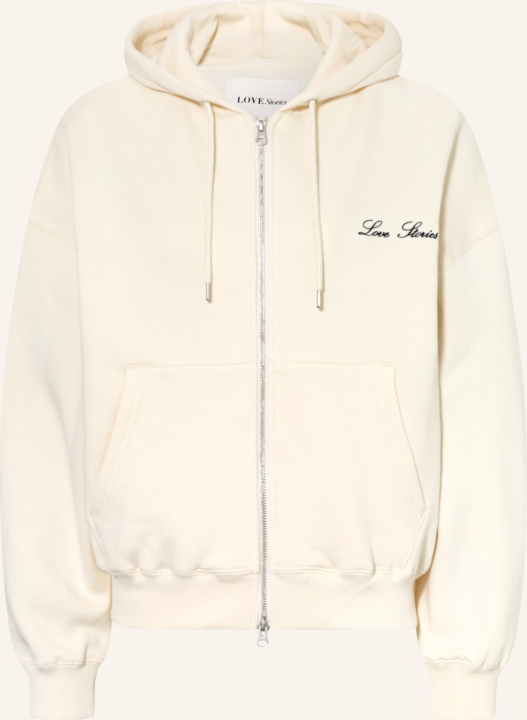 Love Stories Lounge-Sweatjacke Maple weiss