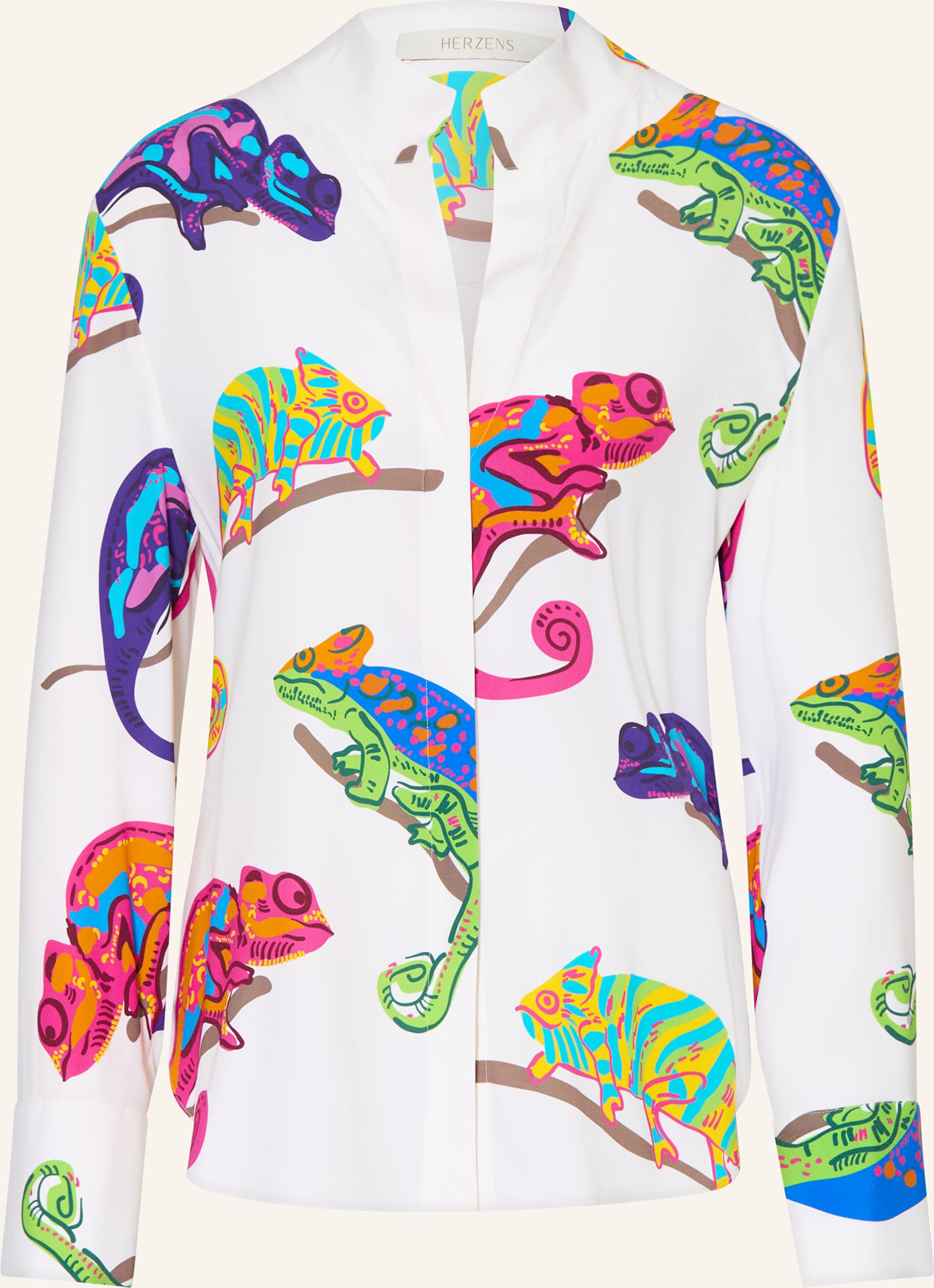 Herzens Blusenshirt Aus Seide weiss