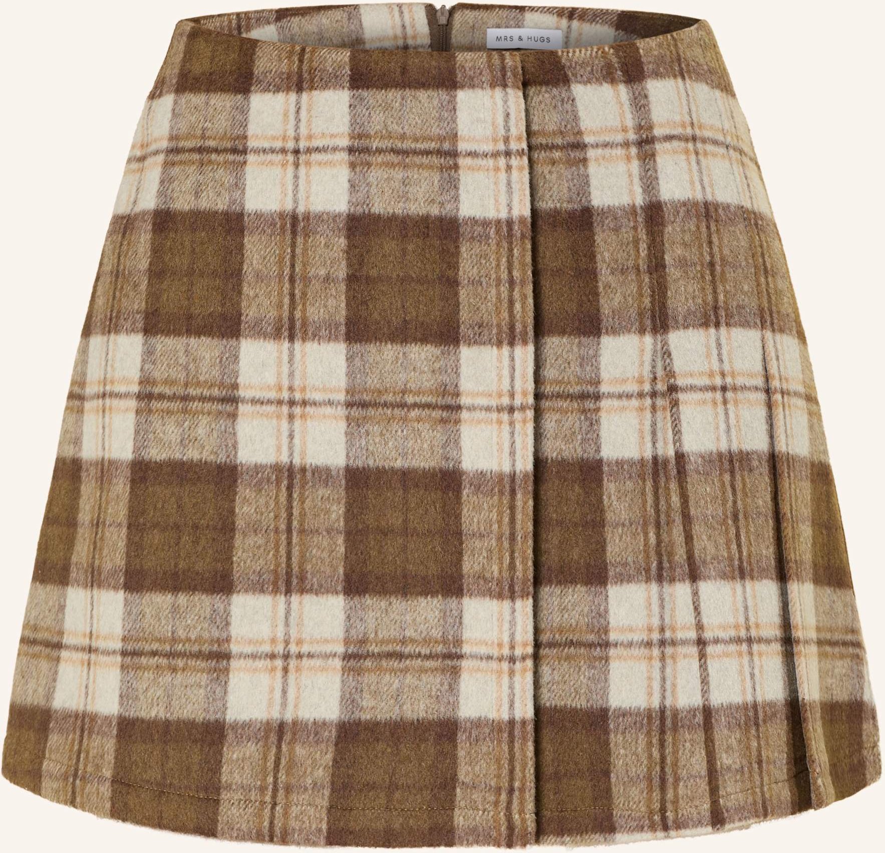 Mrs & Hugs Faltenrock braun