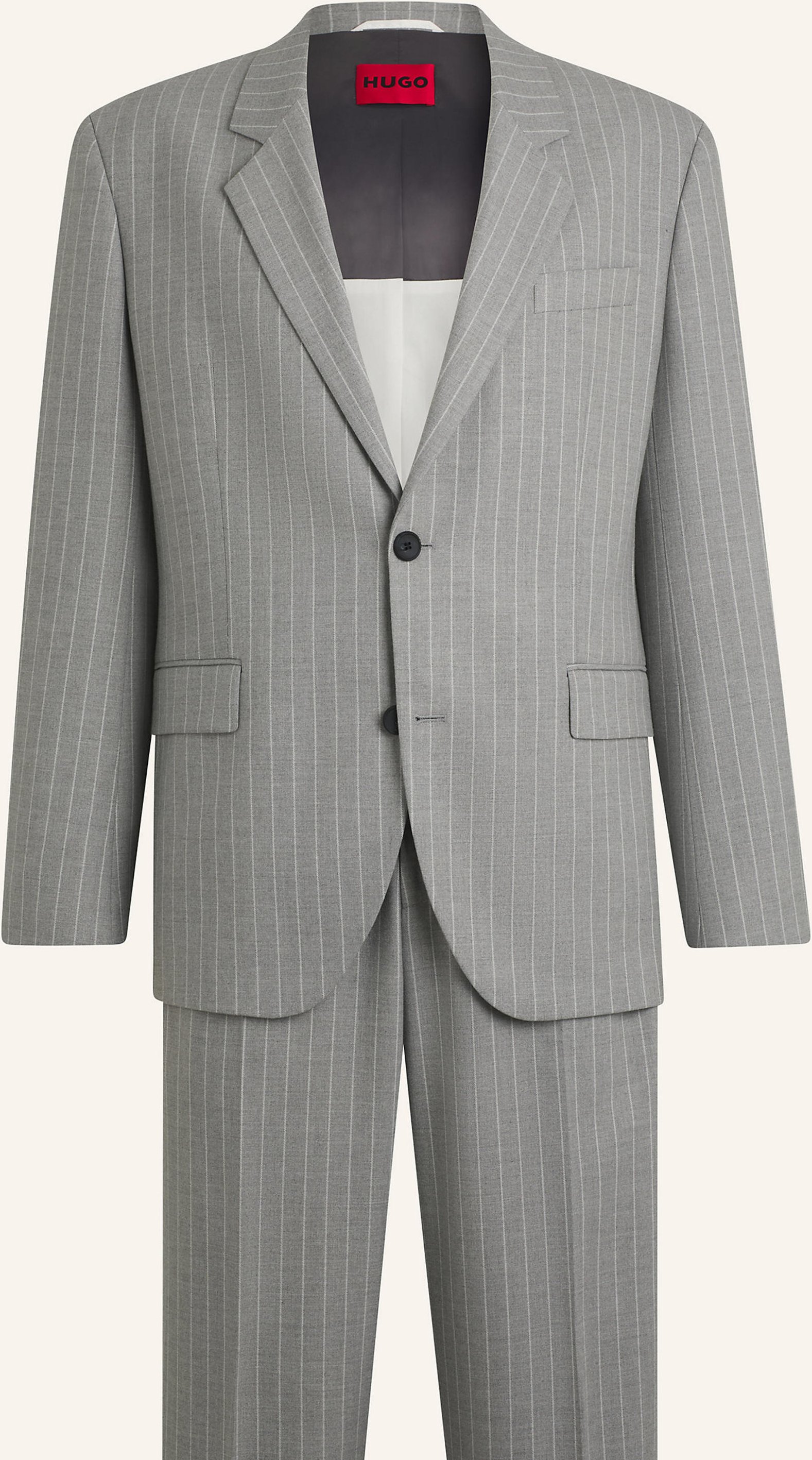 Hugo Business Anzug Karlo-flips251x Modern Fit grau