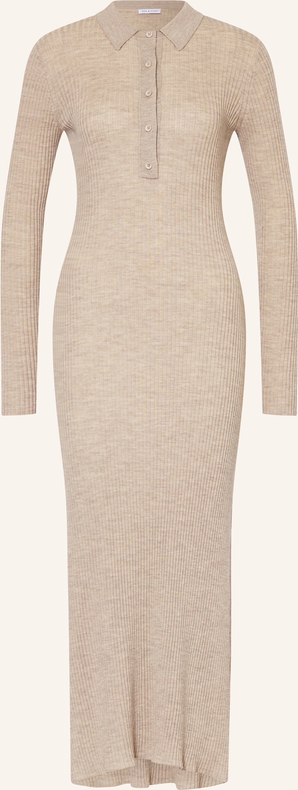 Mrs & Hugs Strickkleid beige