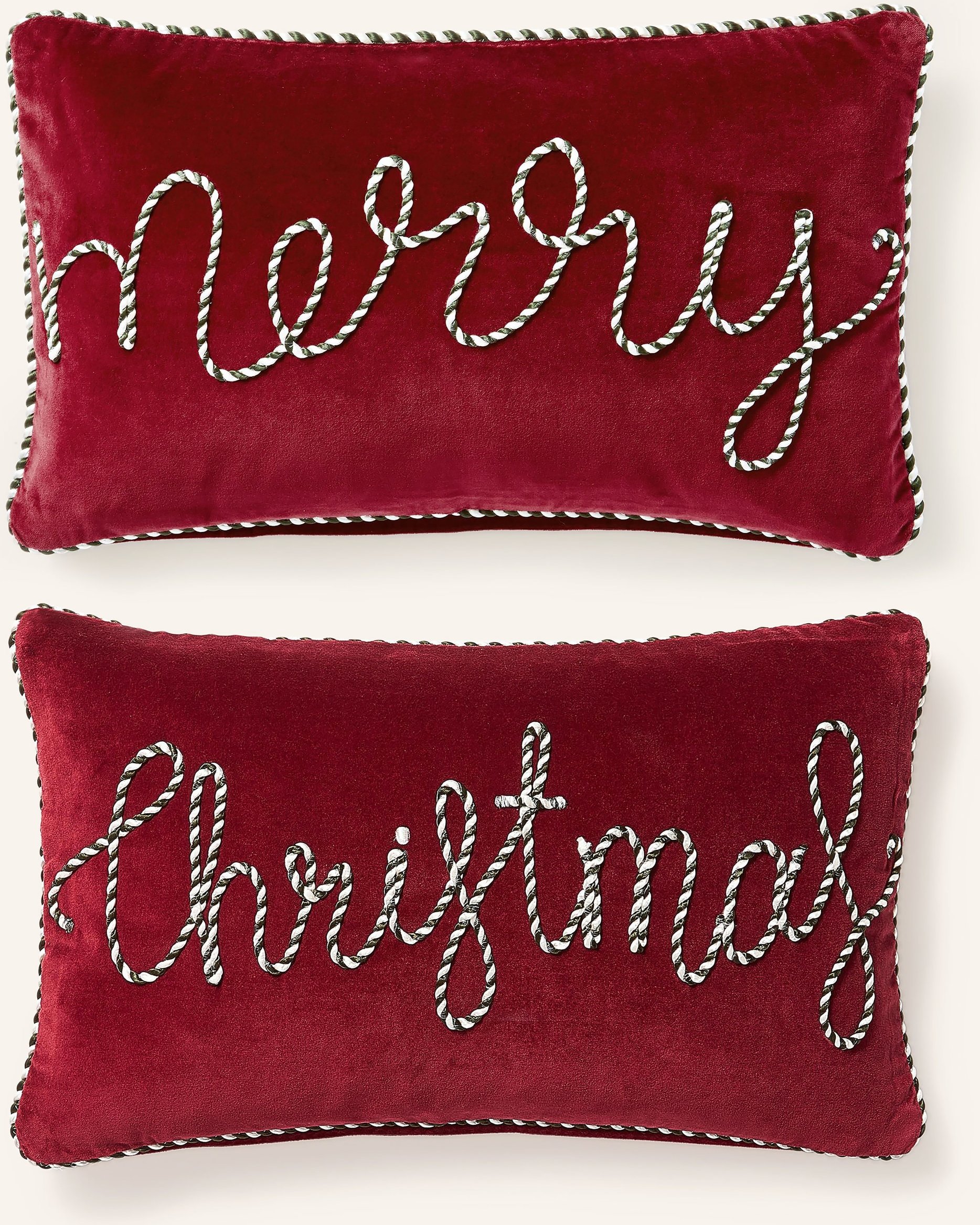 Westwing Collection 2er-Set Dekokissenhüllen Jolly Aus Samt rot
