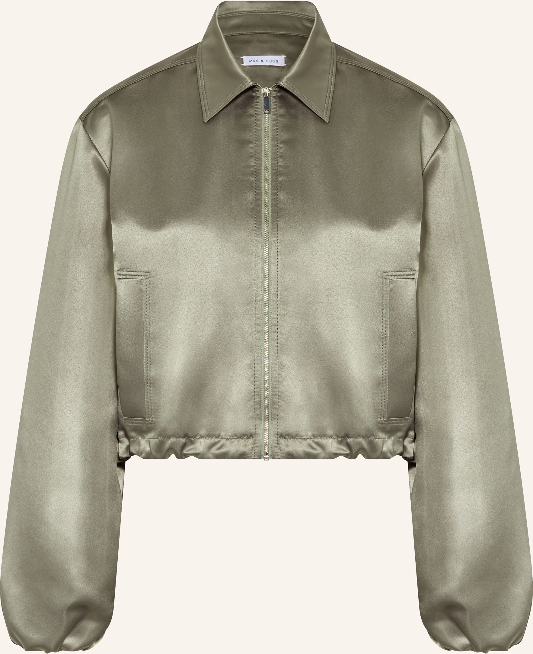 Mrs & Hugs Satinblouson gruen