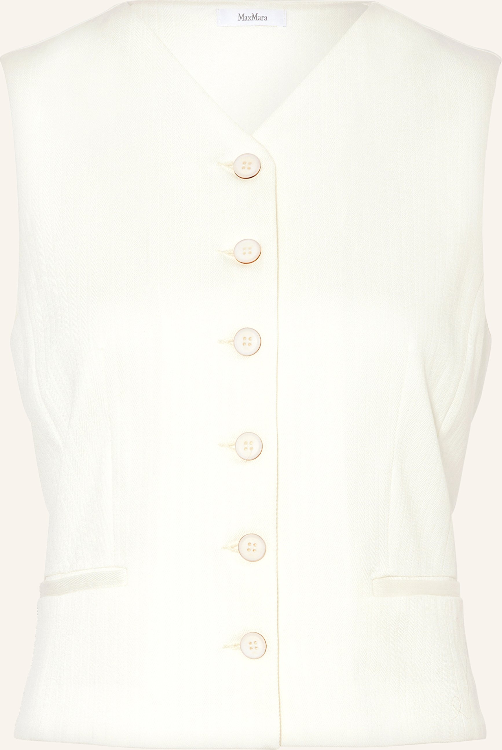 Thumbnail - Max Mara Blazerweste Mirella weiss