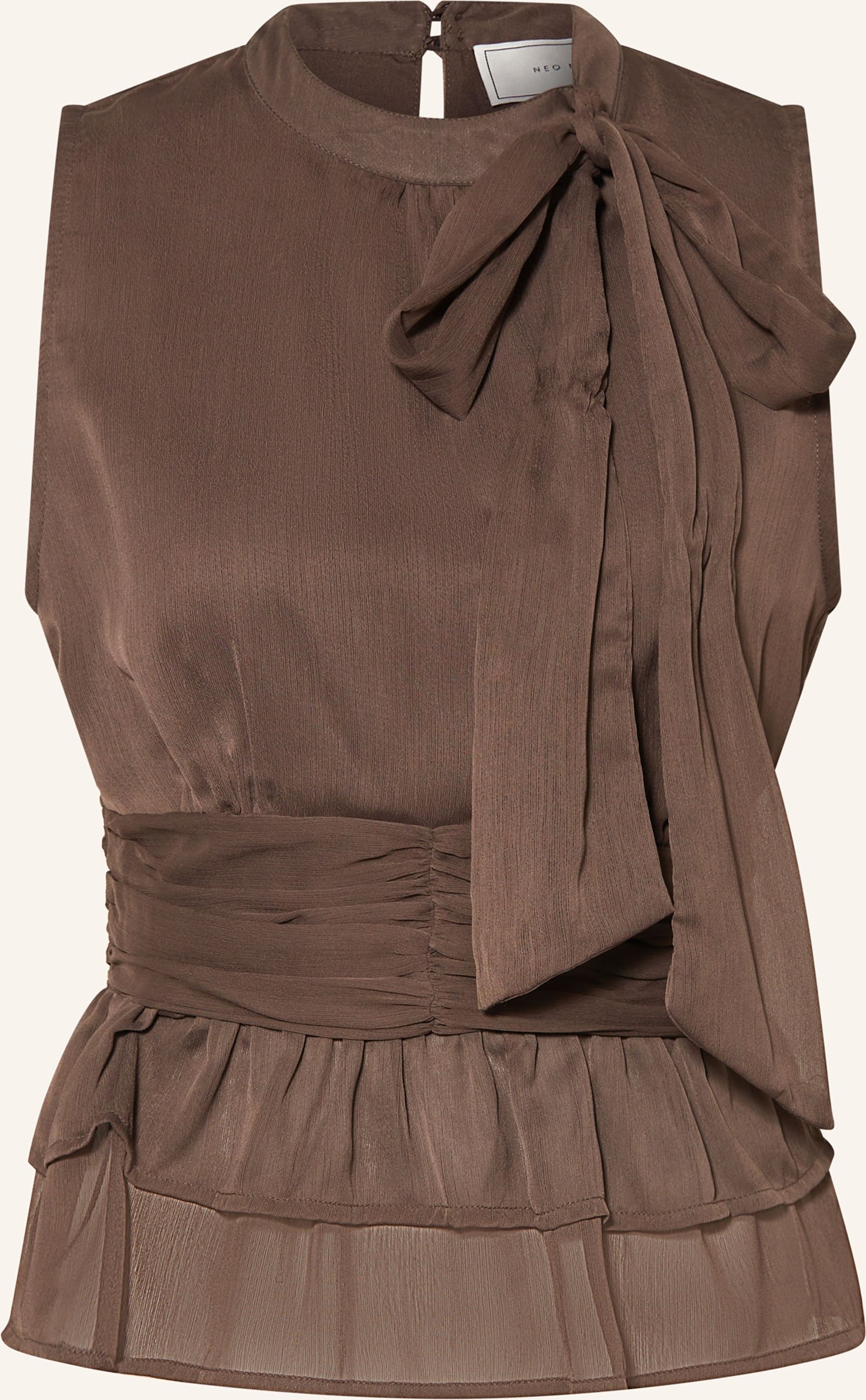 Neo Noir Blusentop Ansol Mit Schluppe Und Rüschen braun