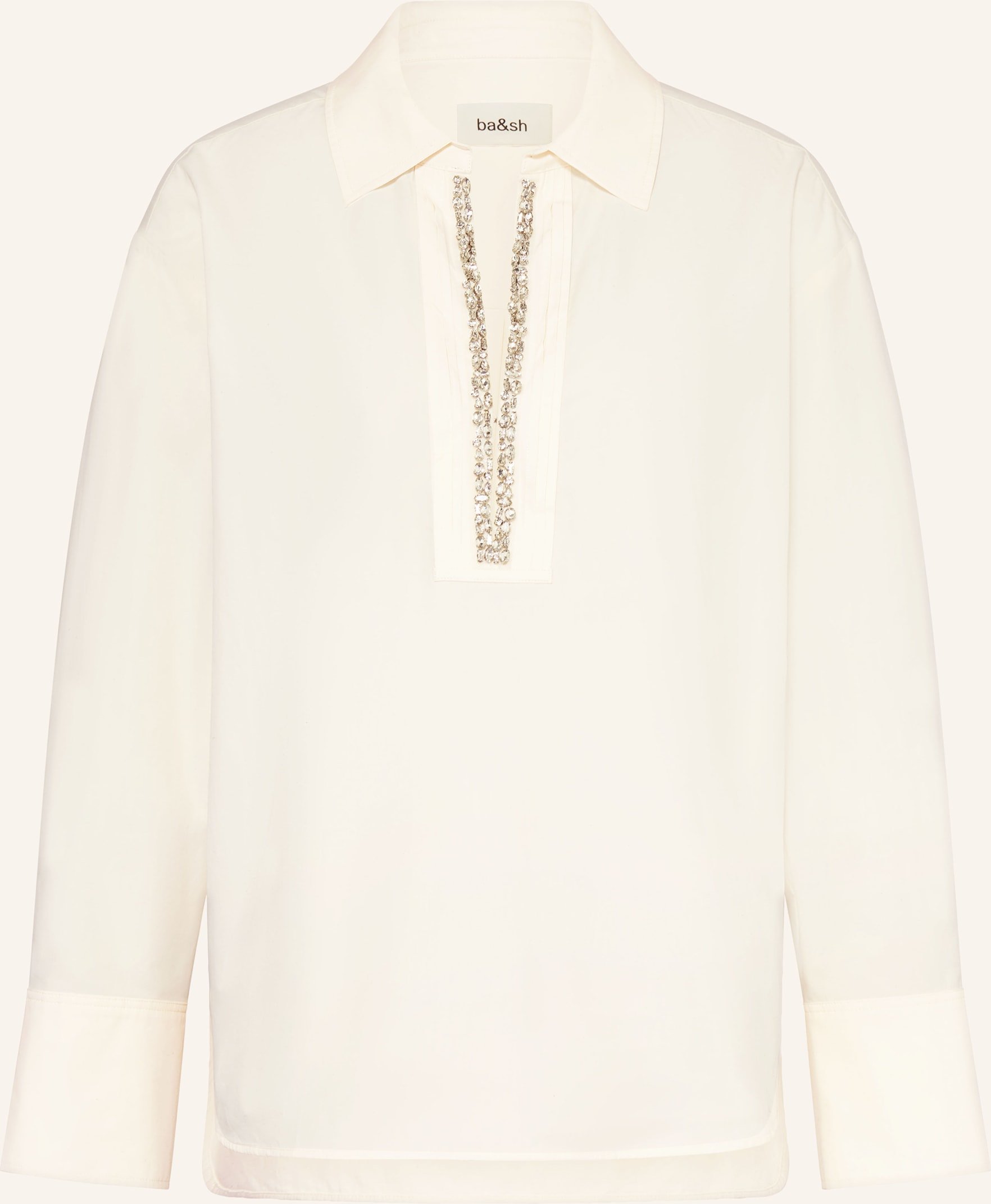 Ba&Sh Blusenshirt Mit Schmucksteinen weiss