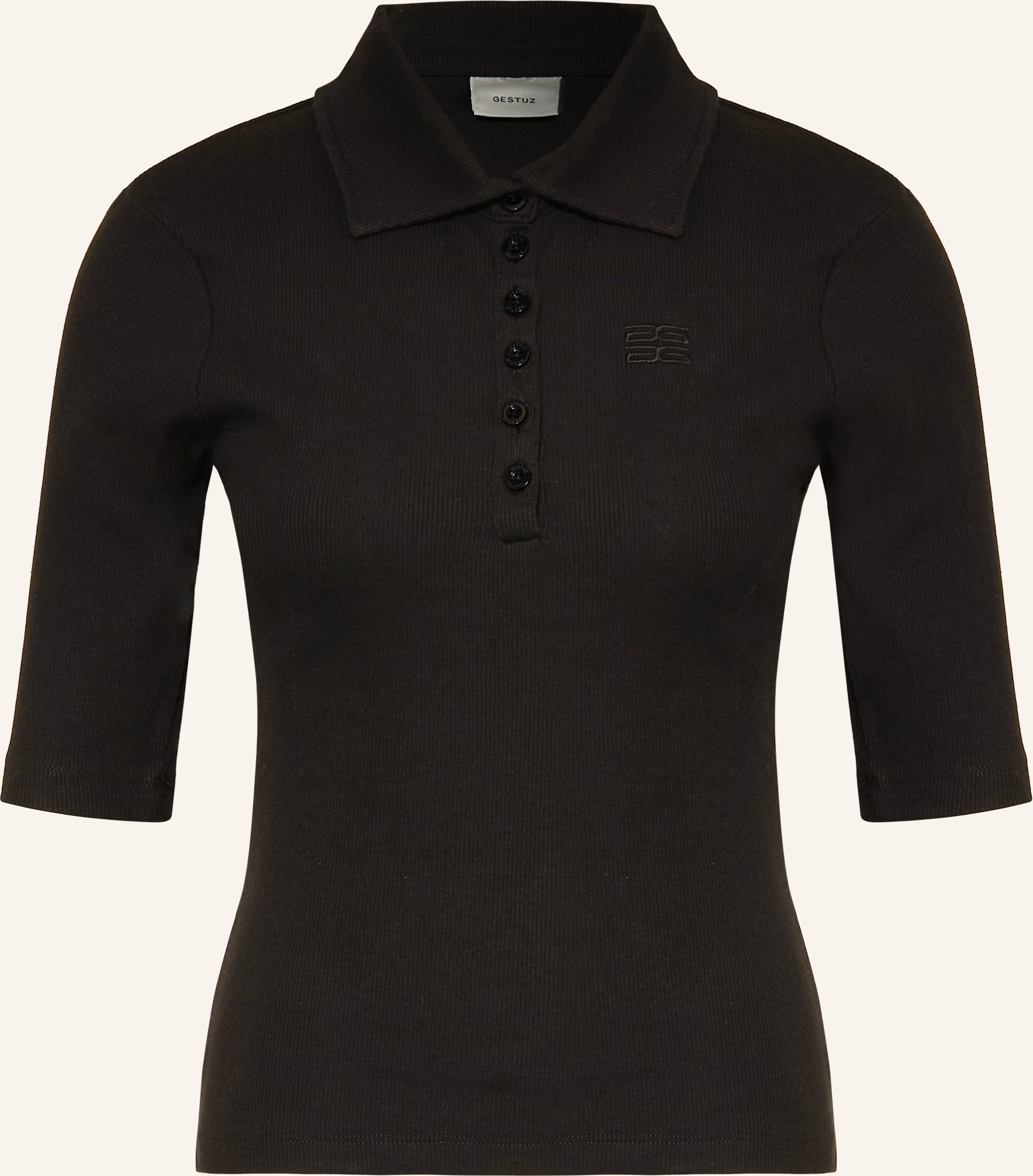Gestuz Jersey-Poloshirt Gzdrew schwarz