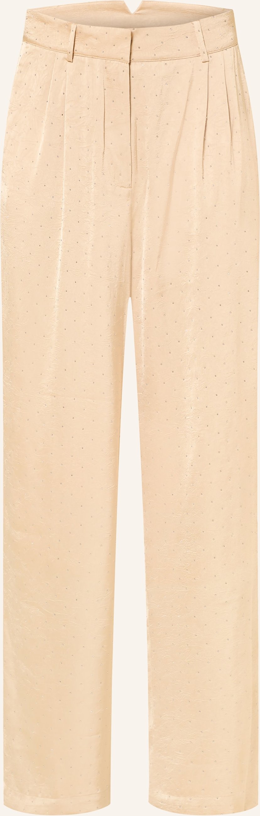 Ba&Sh Marlenehose Deloy Mit Schmucksteinen beige