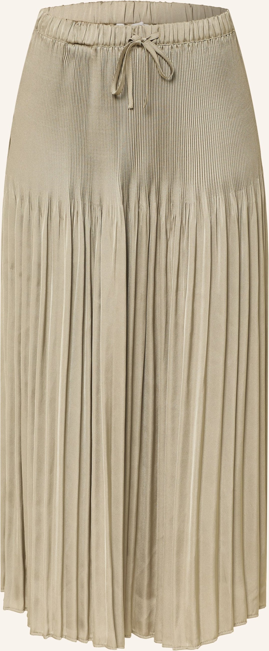 Opus Plisseerock Ribane French Aus Satin gruen