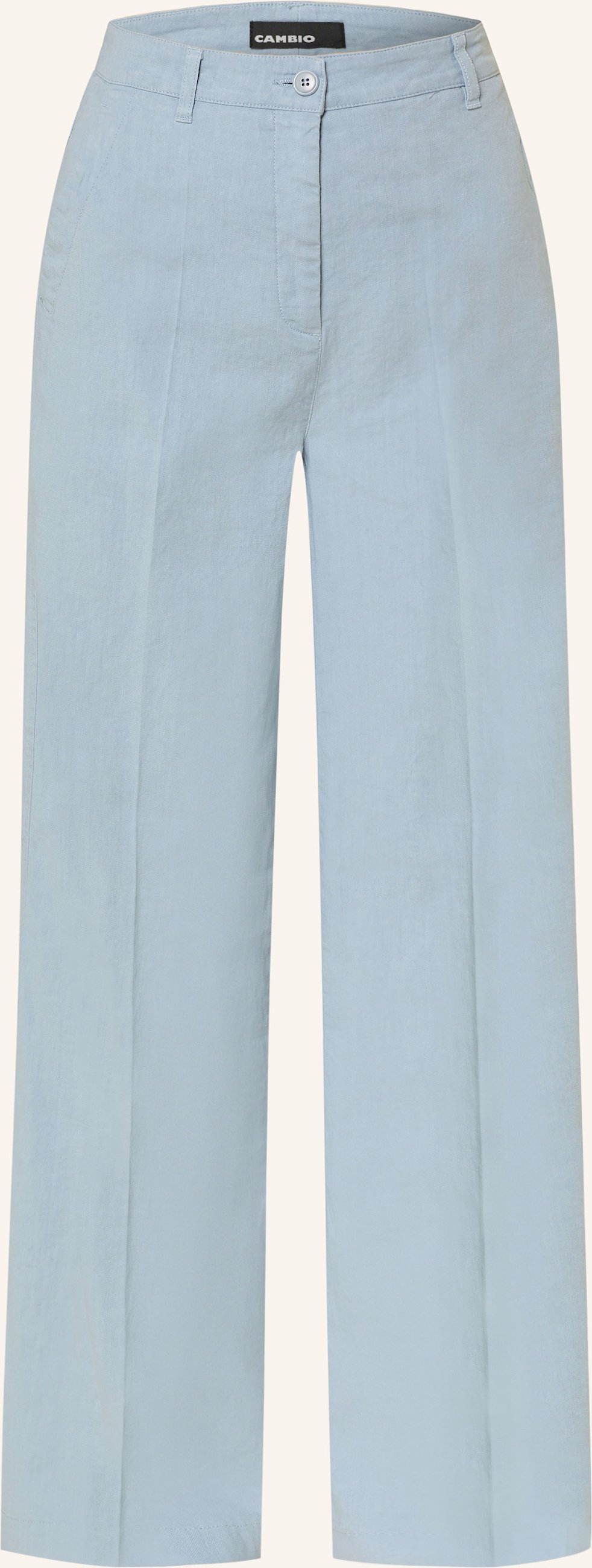 Cambio Marlenehose Adrienne Mit Leinen blau