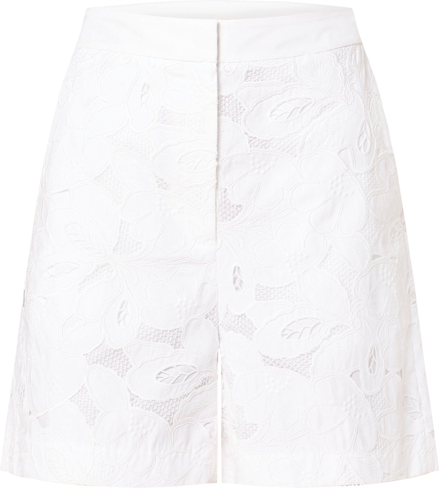 Boss Shorts Tonara Aus Lochspitze weiss