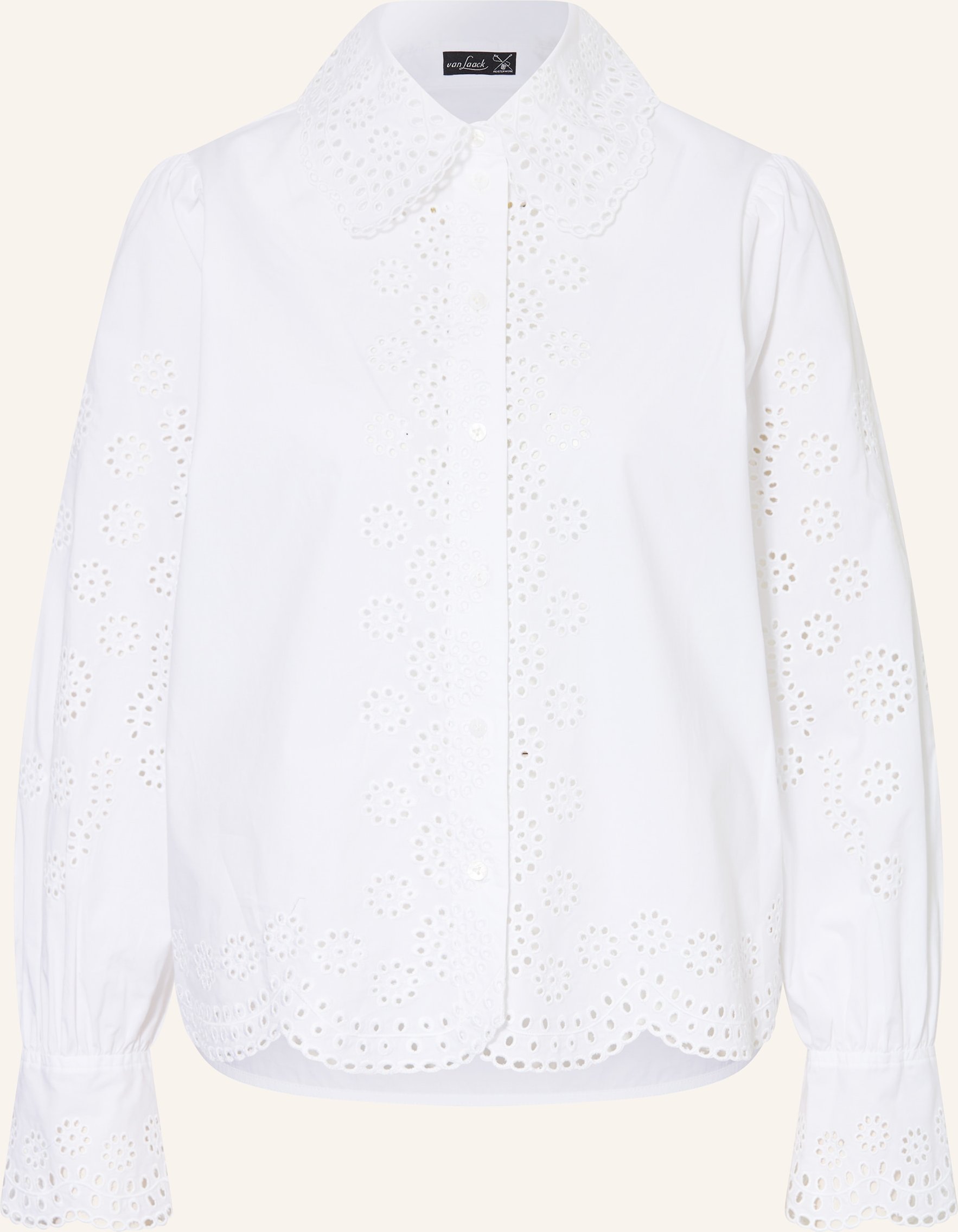 Van Laack Hemdbluse Vl-Felja-Pxe Mit Lochspitze weiss