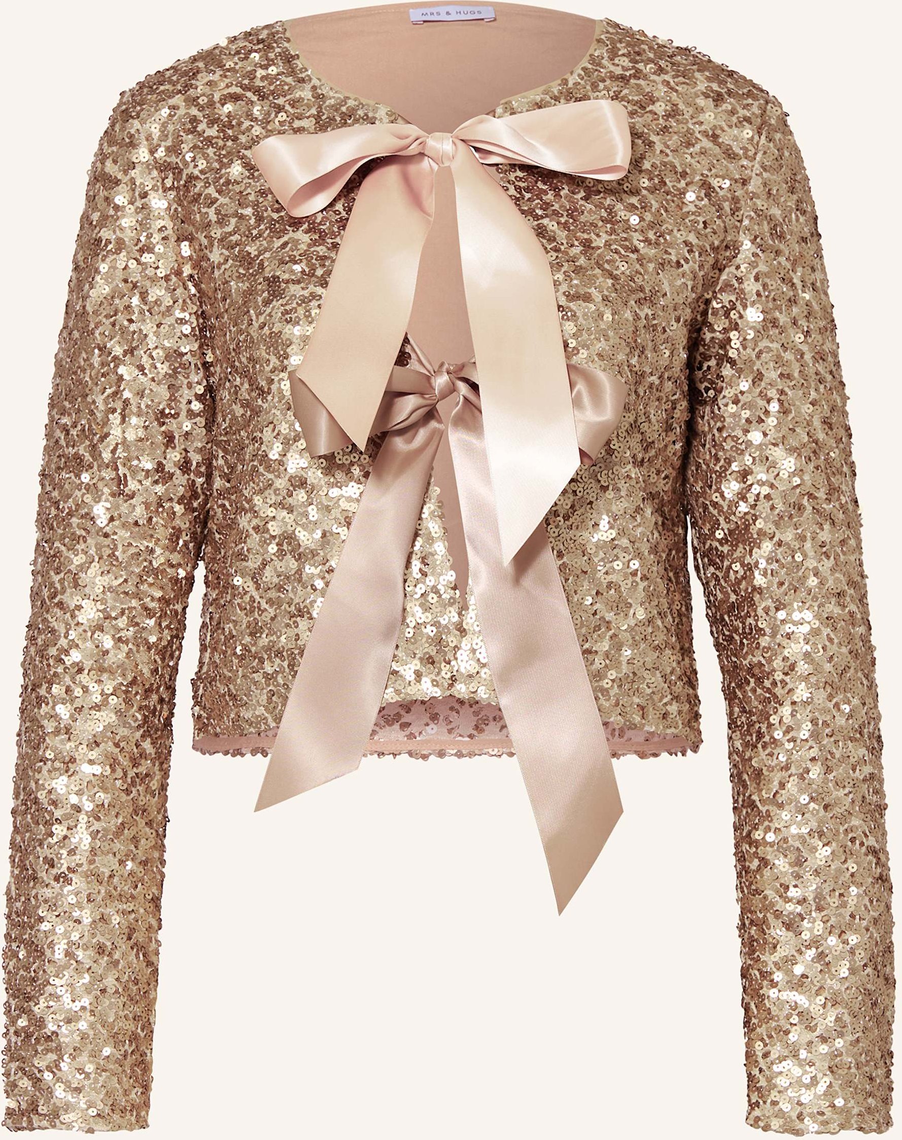Mrs & Hugs Jacke Mit Pailletten beige