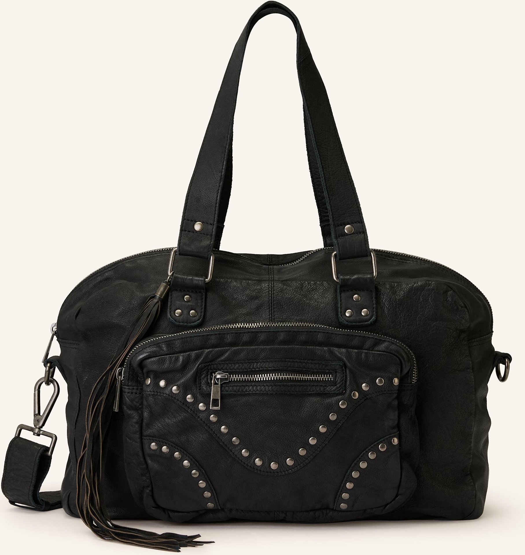 Núnoo Schultertasche Mille Mit Nieten schwarz