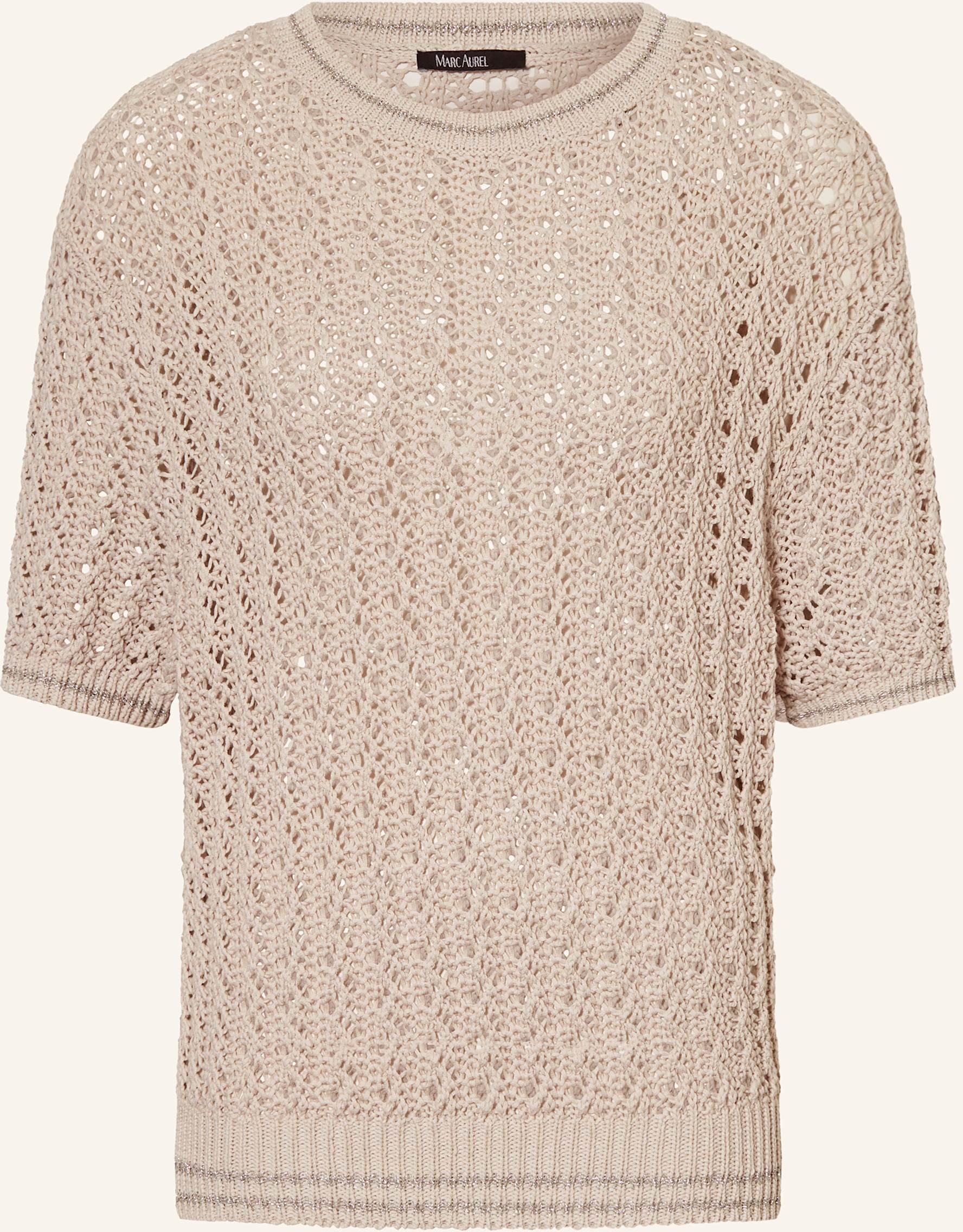 Marc Aurel Pullover Mit Glitzergarn beige