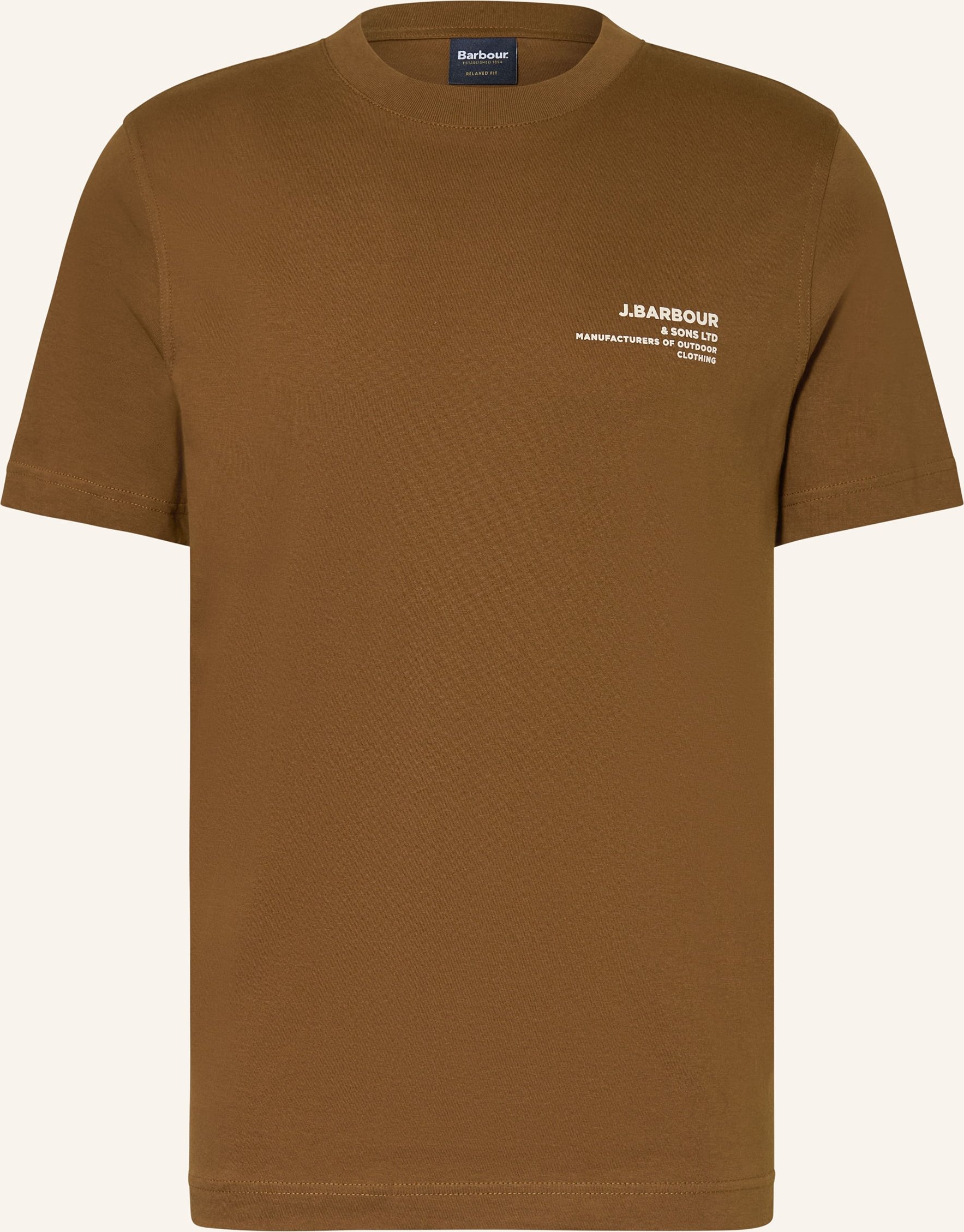 Barbour T-Shirt Parkend braun