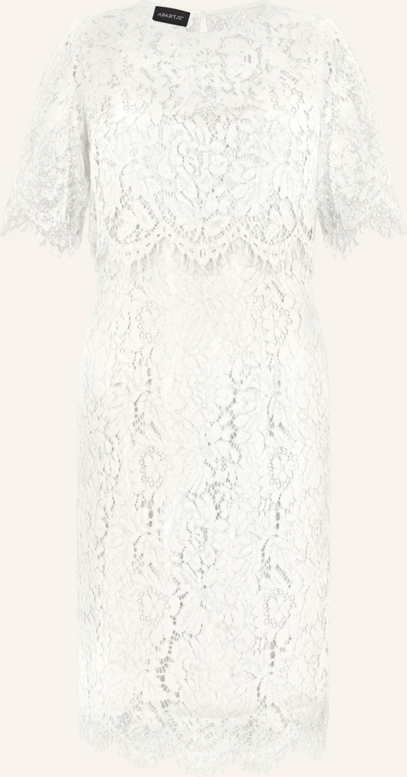 Apart Spitzenkleid Mit Spitzenjacke weiss