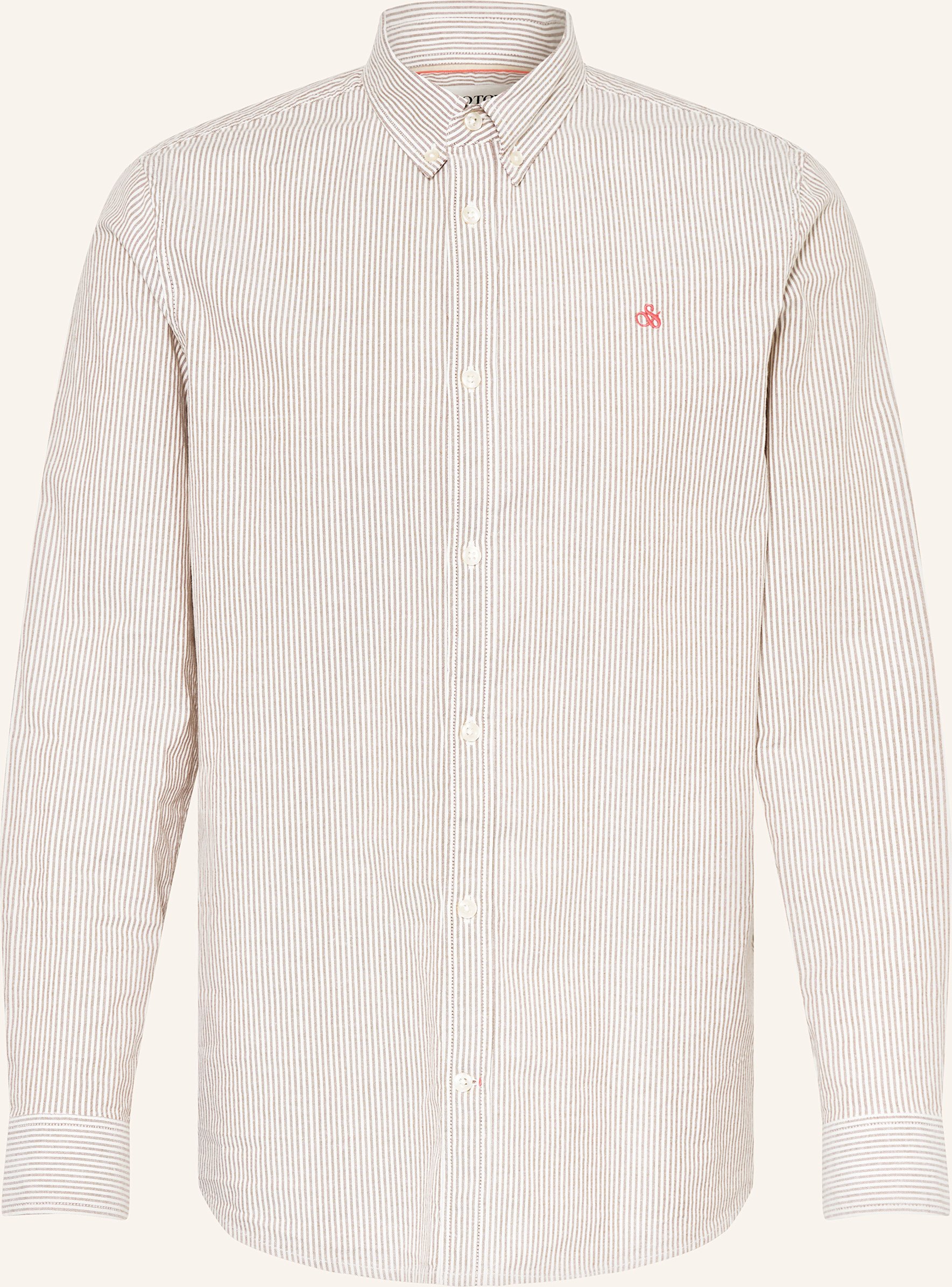 Scotch & Soda Hemd Regular Fit braun