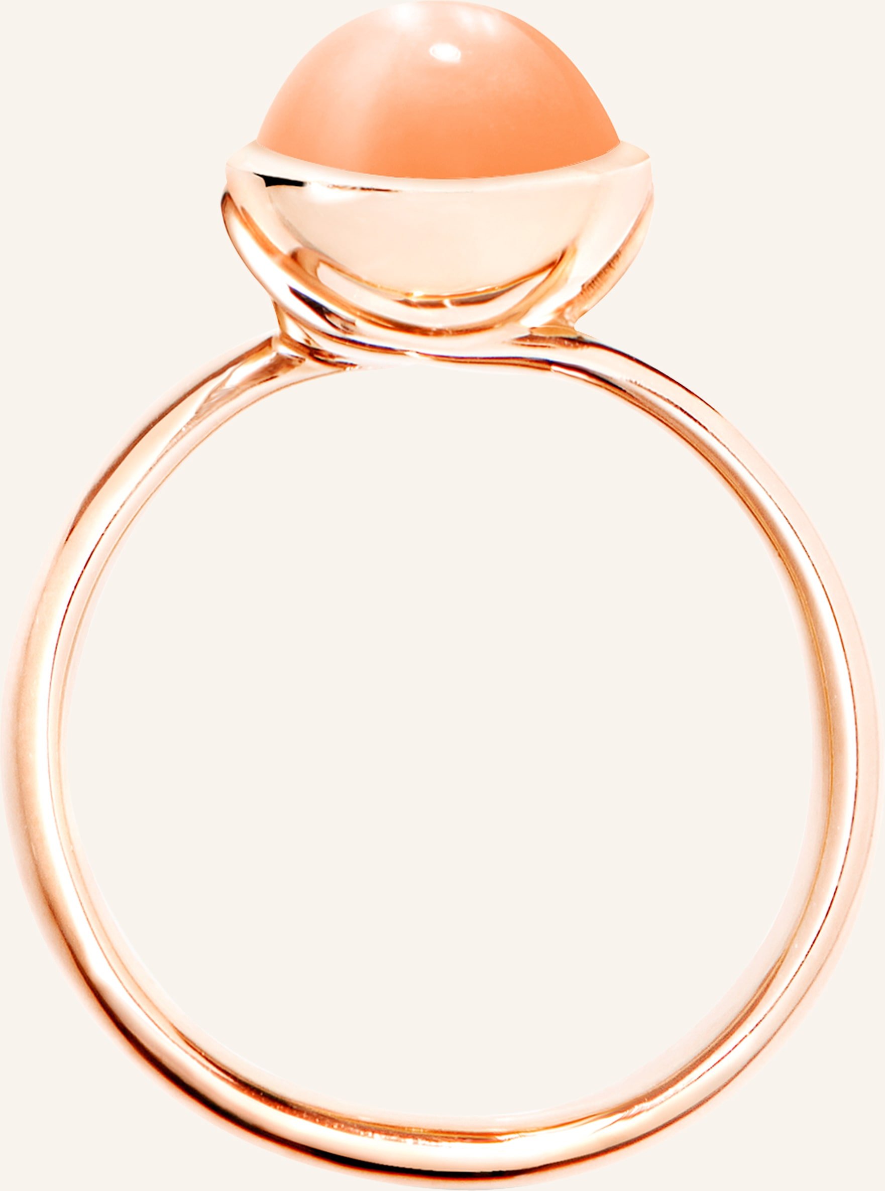 Tamara Comolli Ring Ring Bouton Small Moonstone Orange Aus 18k Roségold Mit Oranger Mondstein rosegold