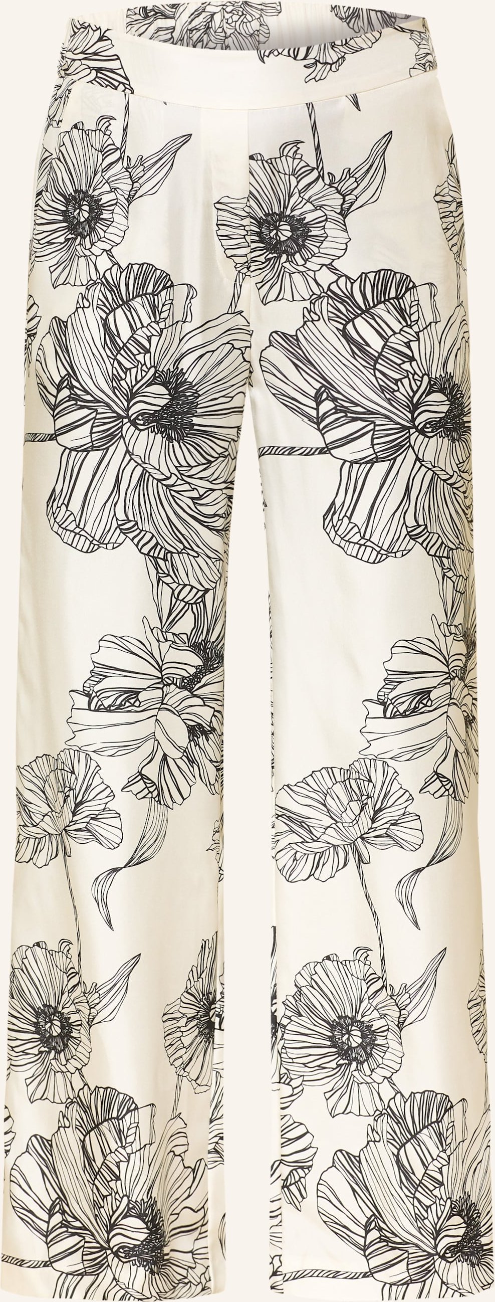 Herzen's Angelegenheit Marlenehose Aus Seide weiss