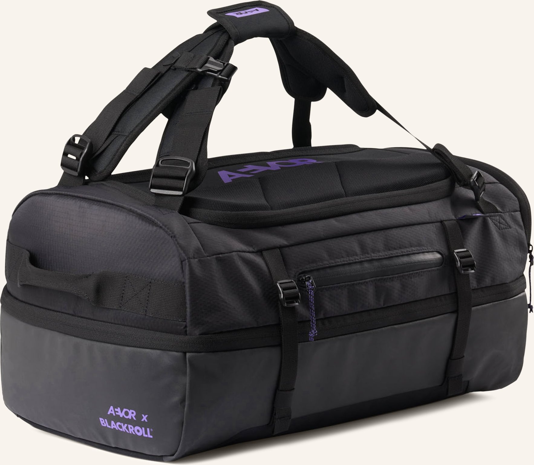 Aevor Set: Sporttasche Blackroll Und Faszienrolle Blackroll Twin schwarz