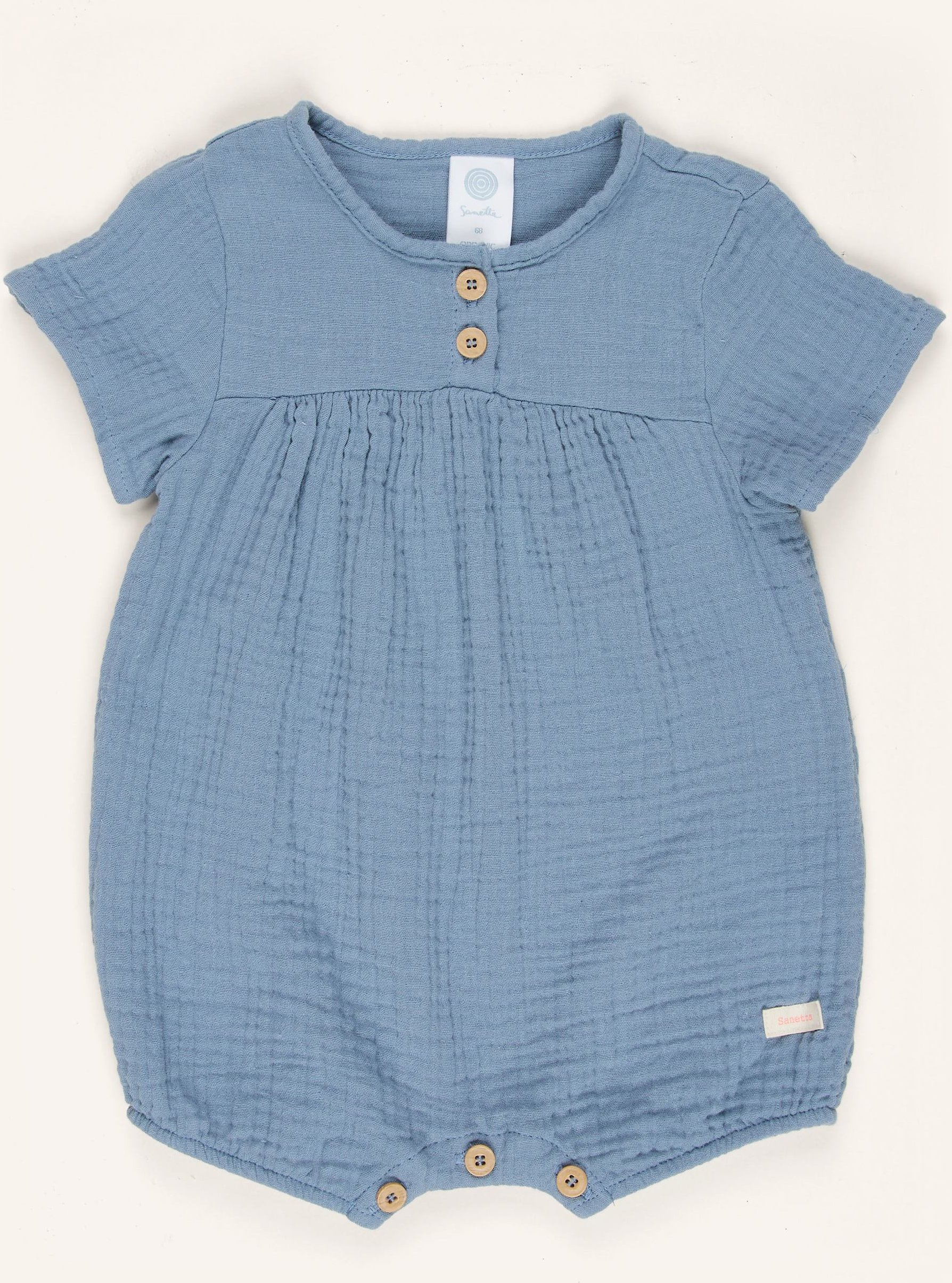 Sanetta Musselin-Body blau