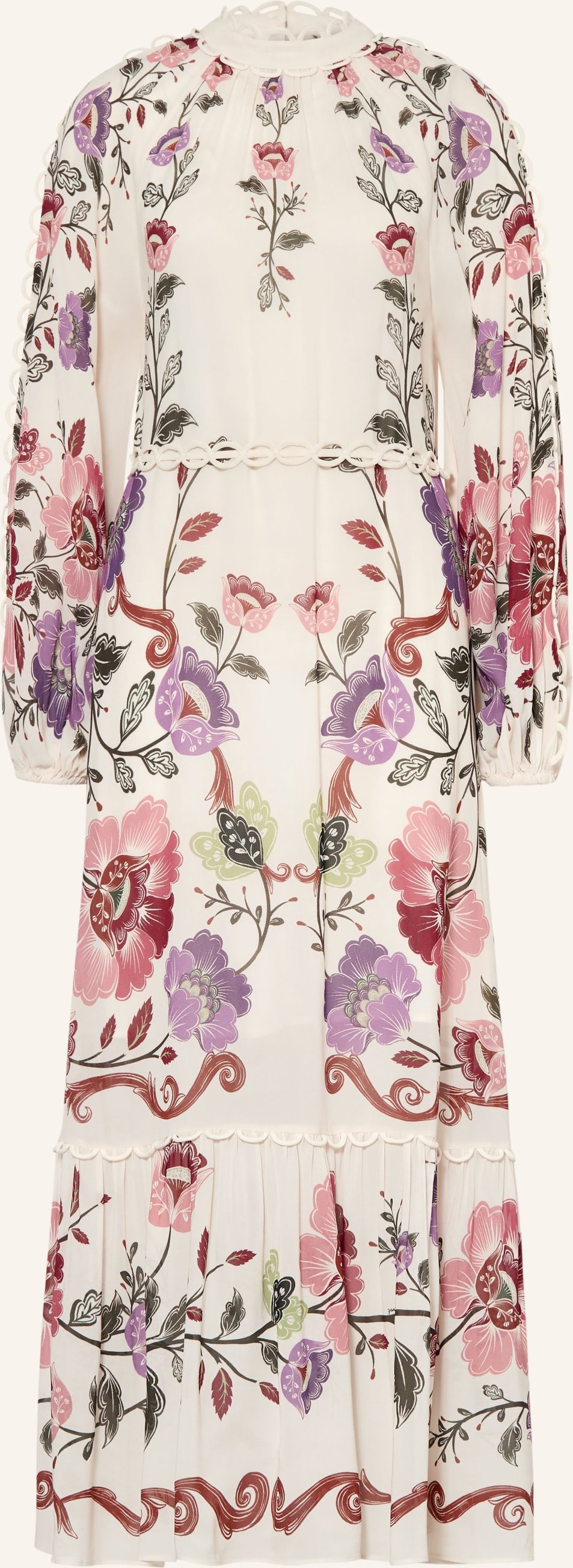 Farm Rio Kleid Rococo Mit Rüschen beige