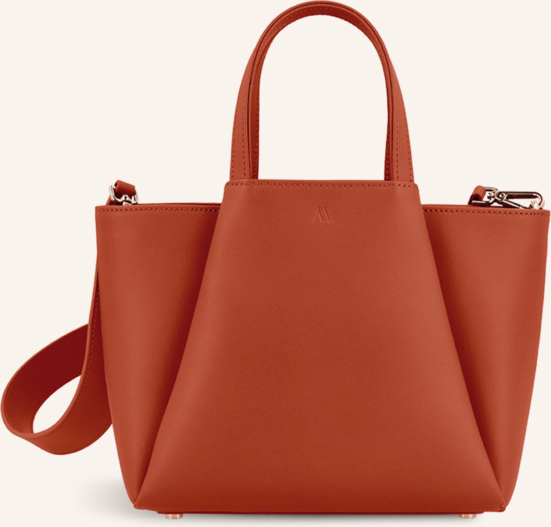 Kaai Umhängetasche Mini Pyramid braun