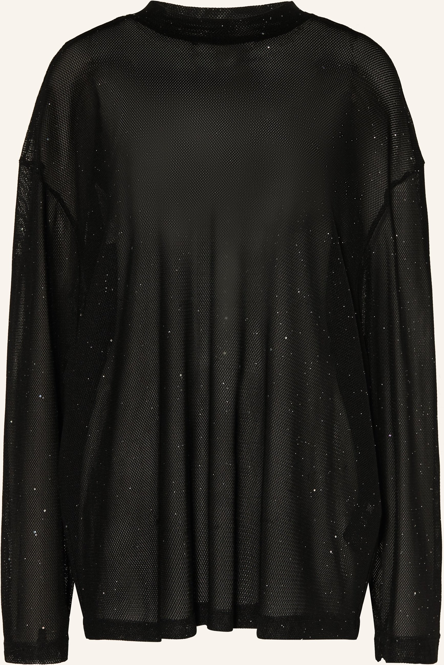 Karo Kauer Oversized-Longsleeve Aus Mesh schwarz