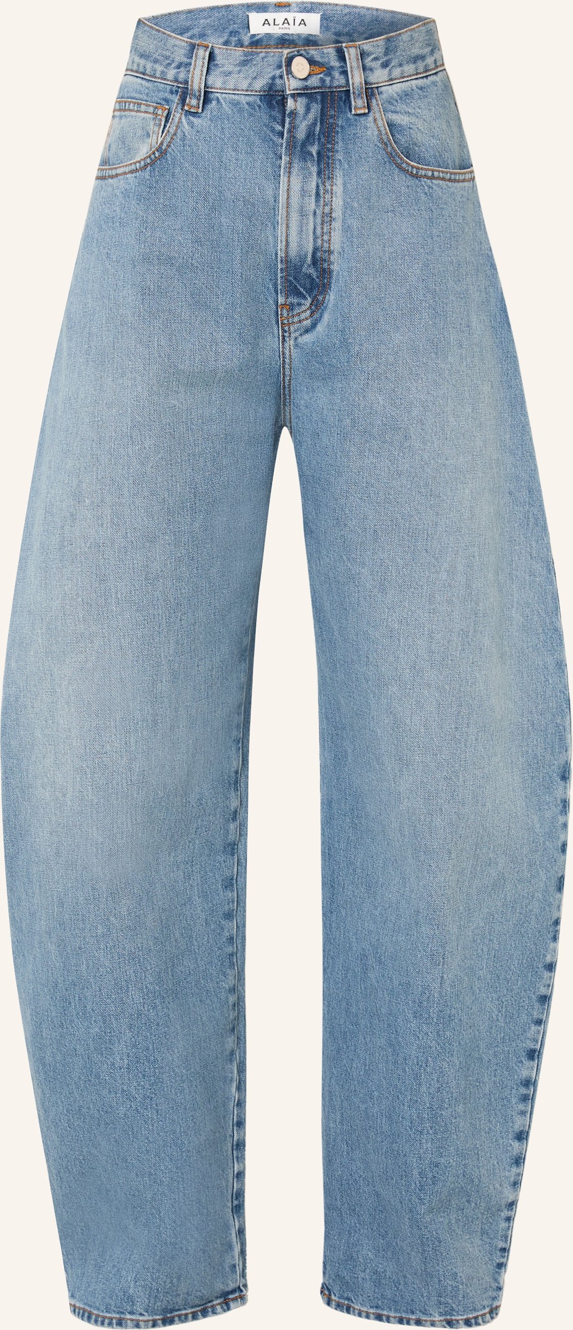 Alaïa Barrel Jeans blau
